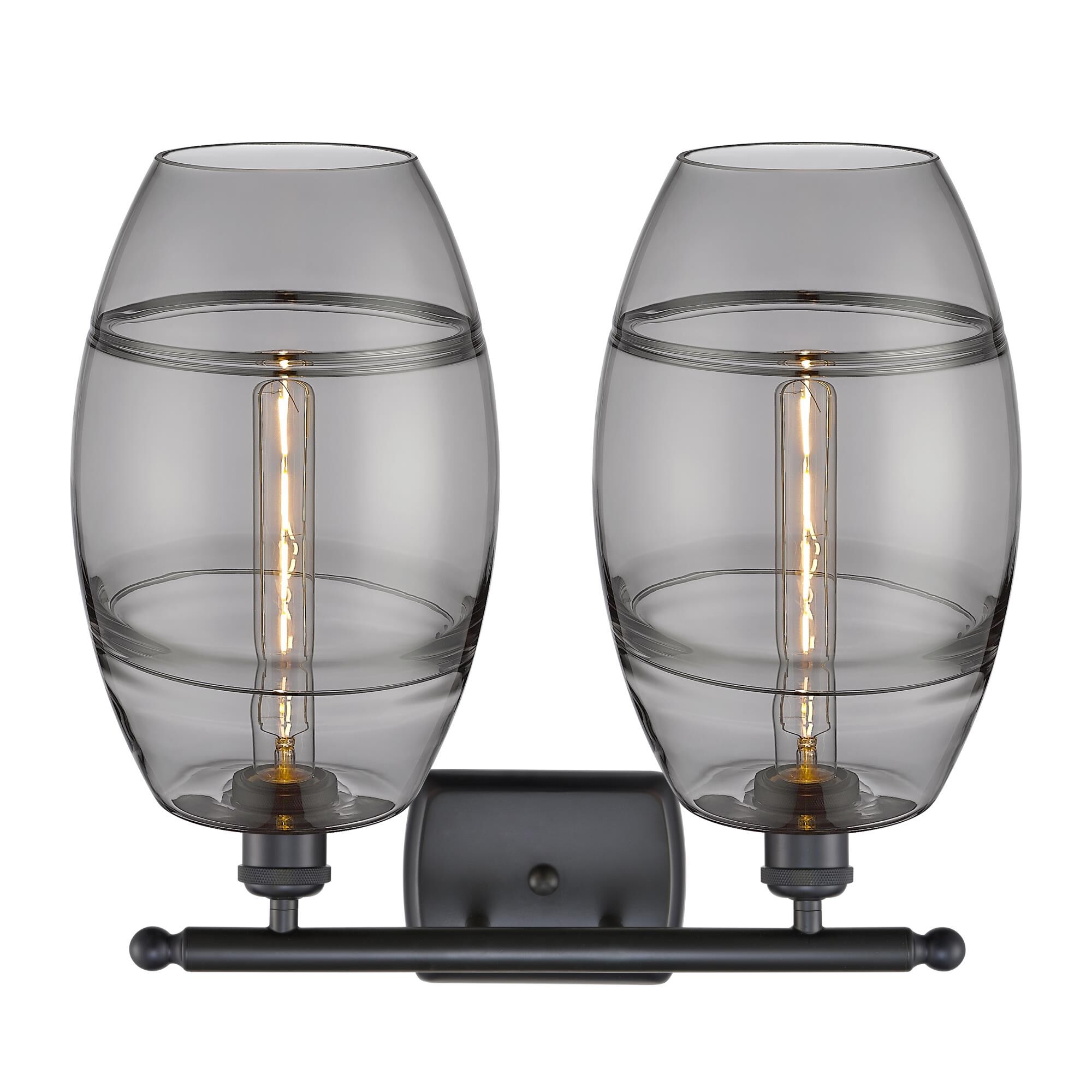 Shown in Matte Black finish and Light Smoke glass