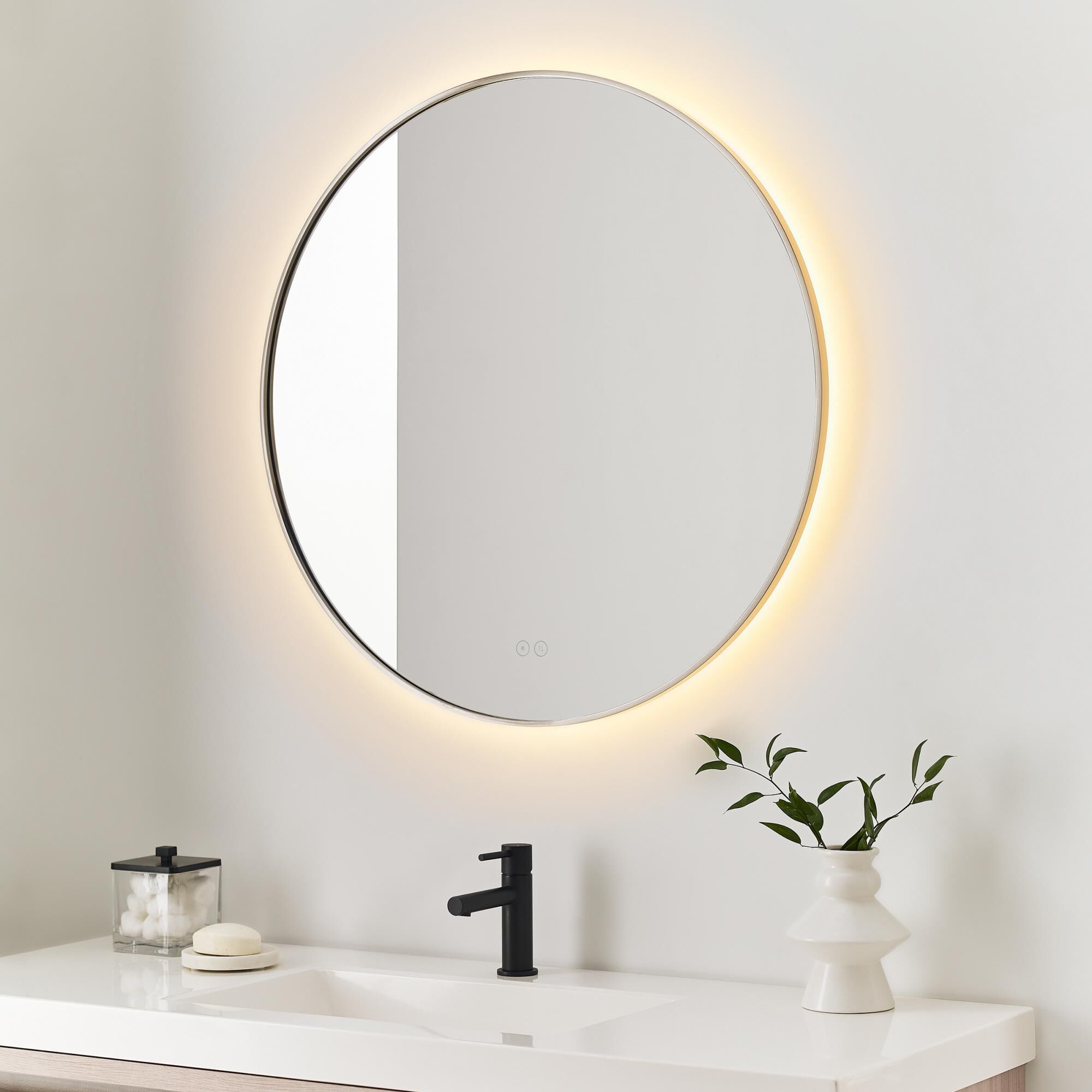 Cadre 30 Inch LED Lighted Mirror by Generation Lighting