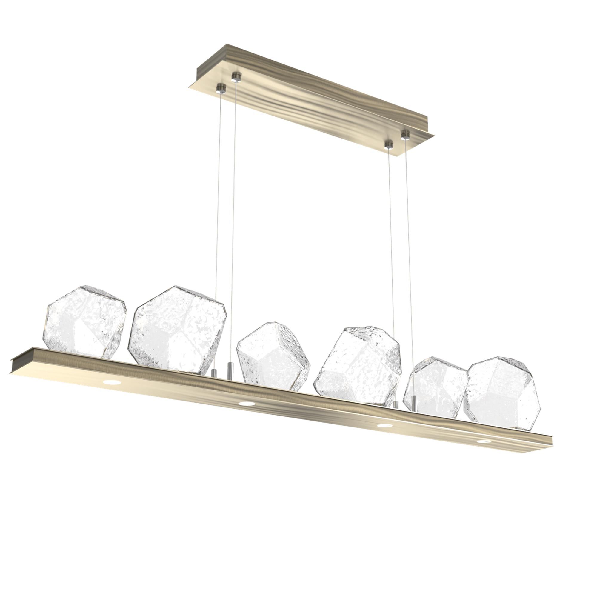 Shown in Heritage Brass finish and Clear glass
