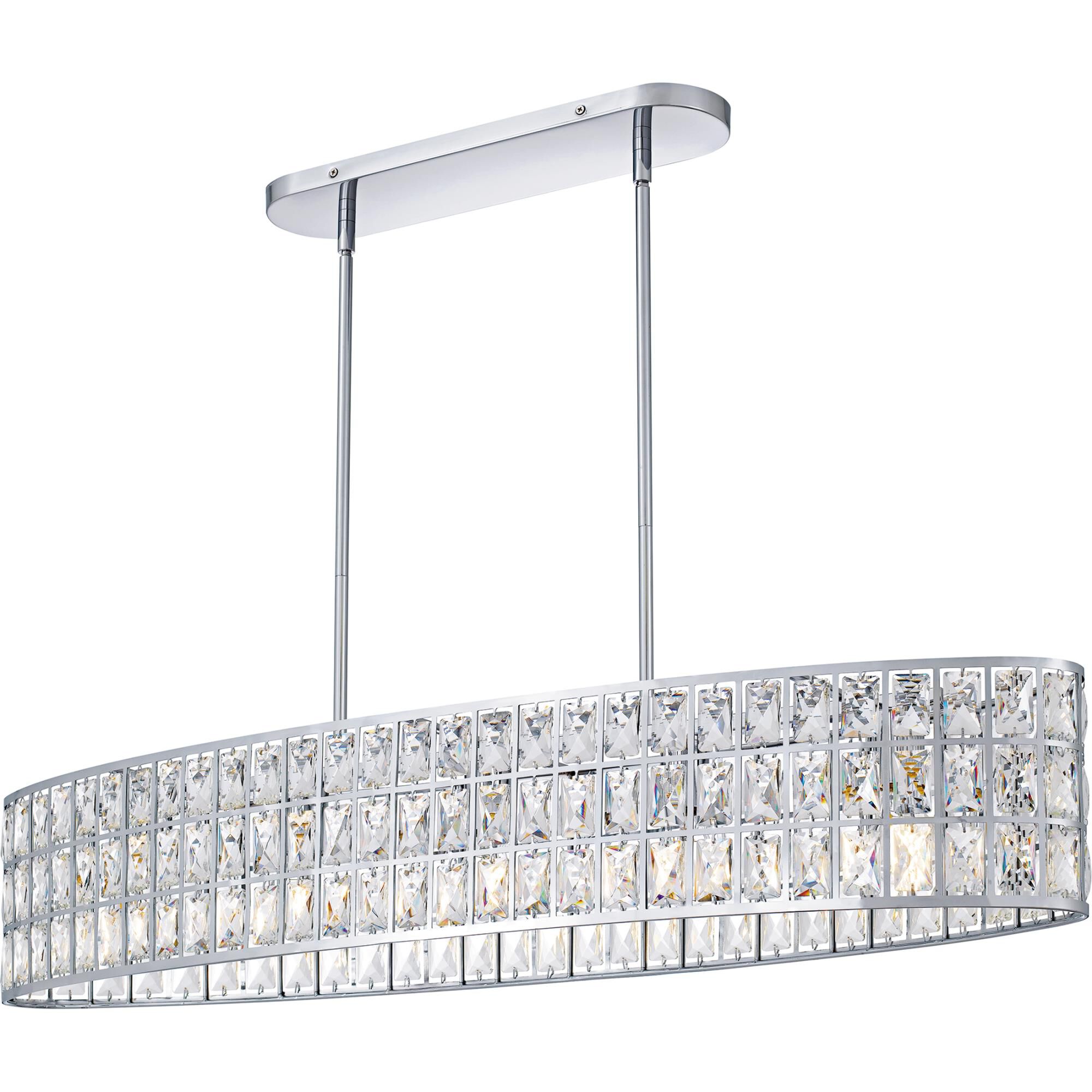 Shown in Polished Chrome finish and Clear Crystal Glass shade
