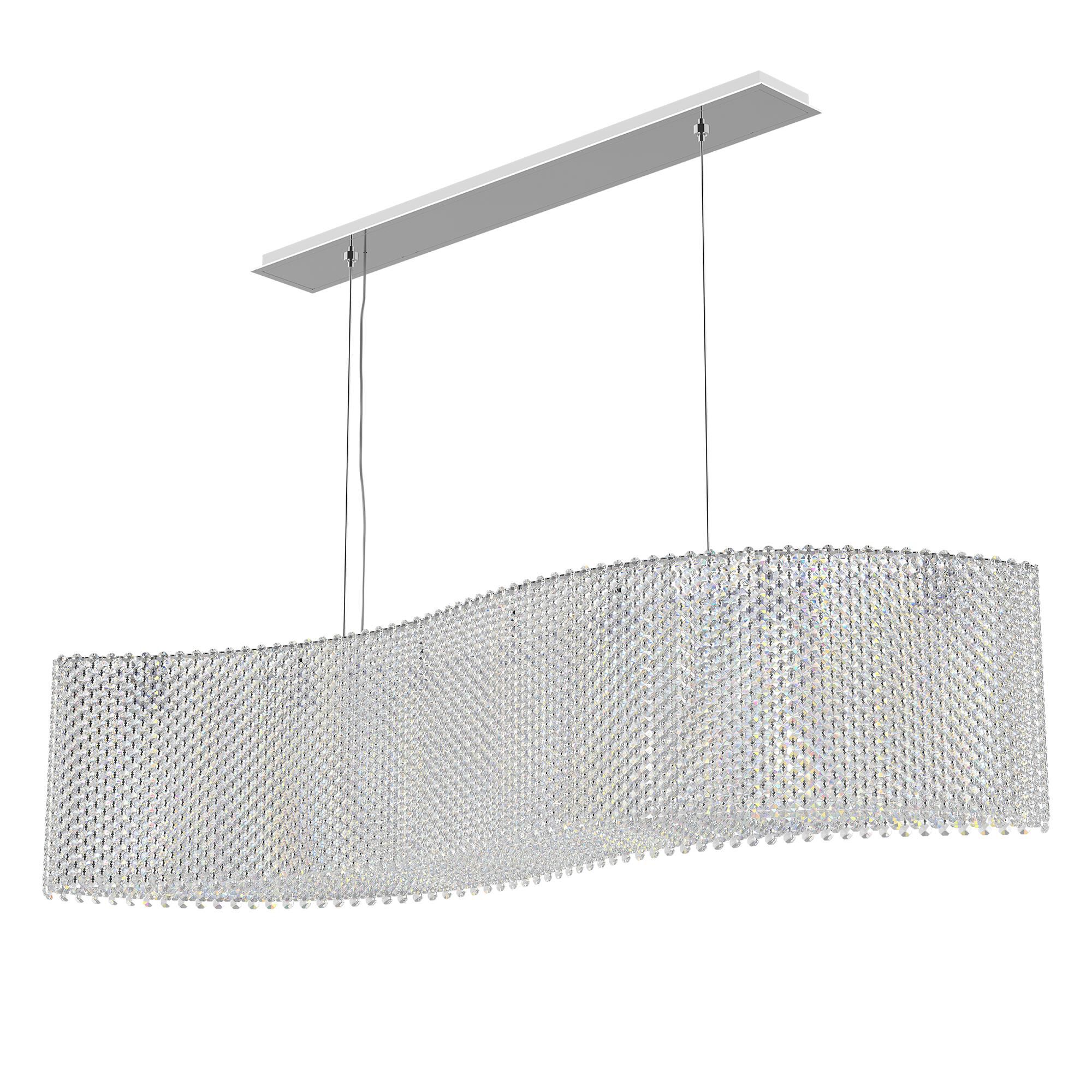 Shown in Polished Stainless Steel finish and Clear Optic crystal