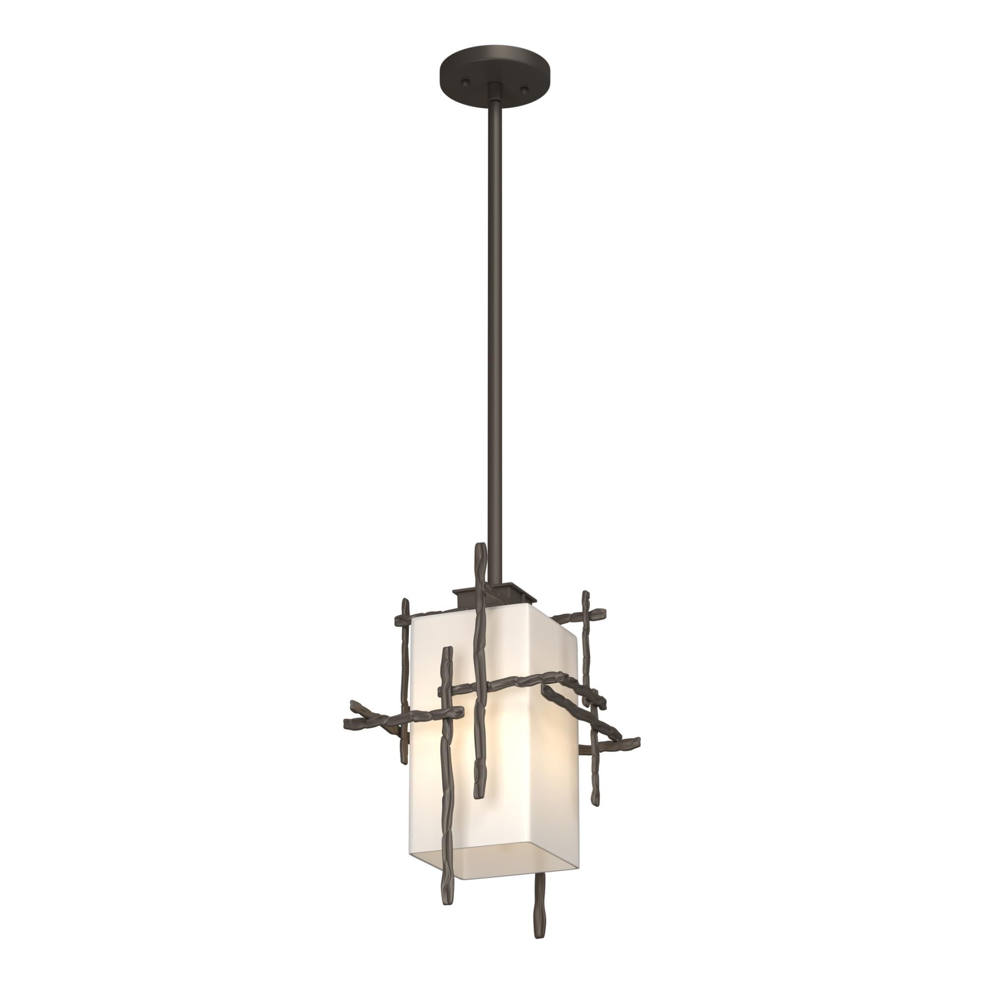Shown in Coastal Dark Smoke finish and Opal glass and Opal Glass shade
