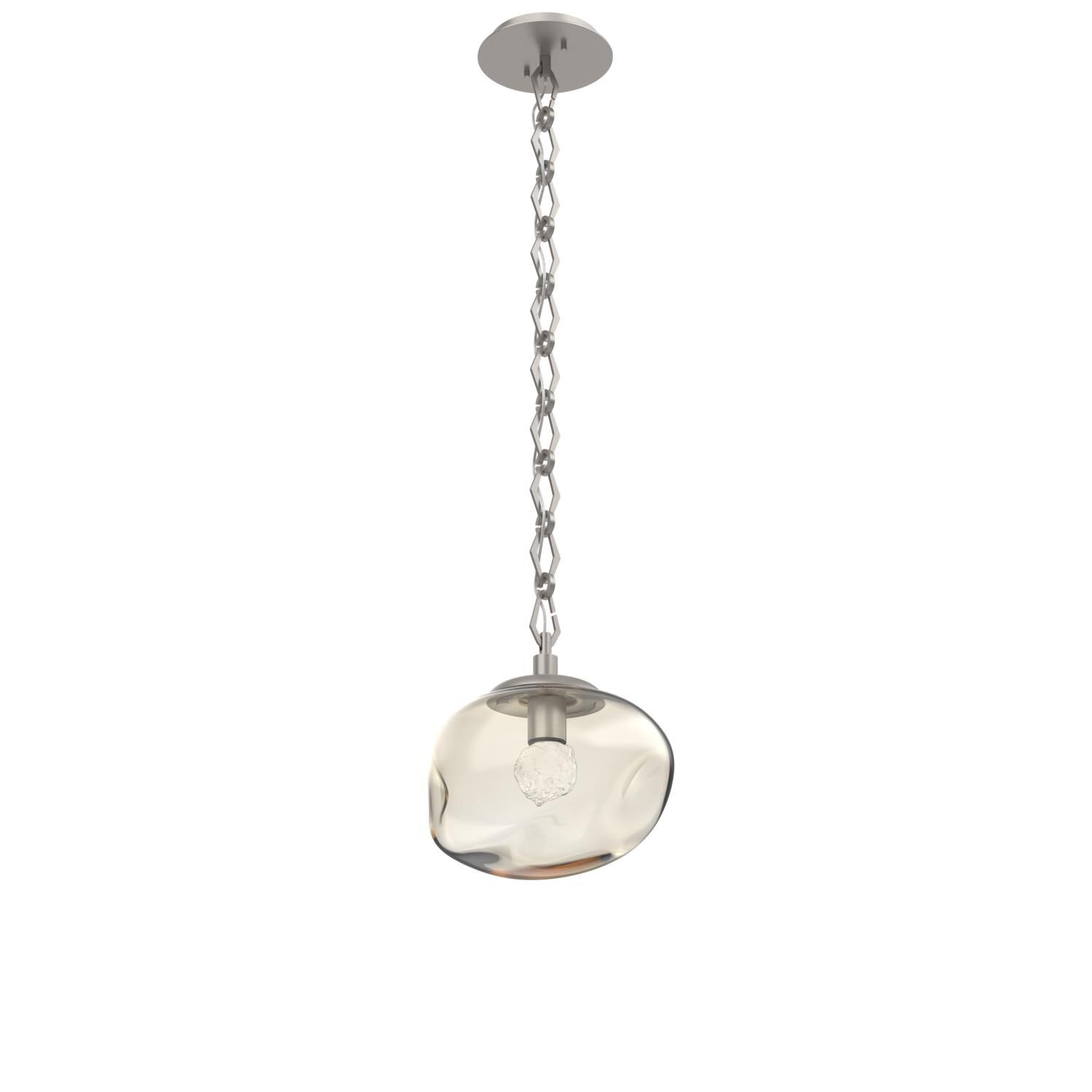 Shown in Beige Silver finish and Amber with Rounded Gem glass