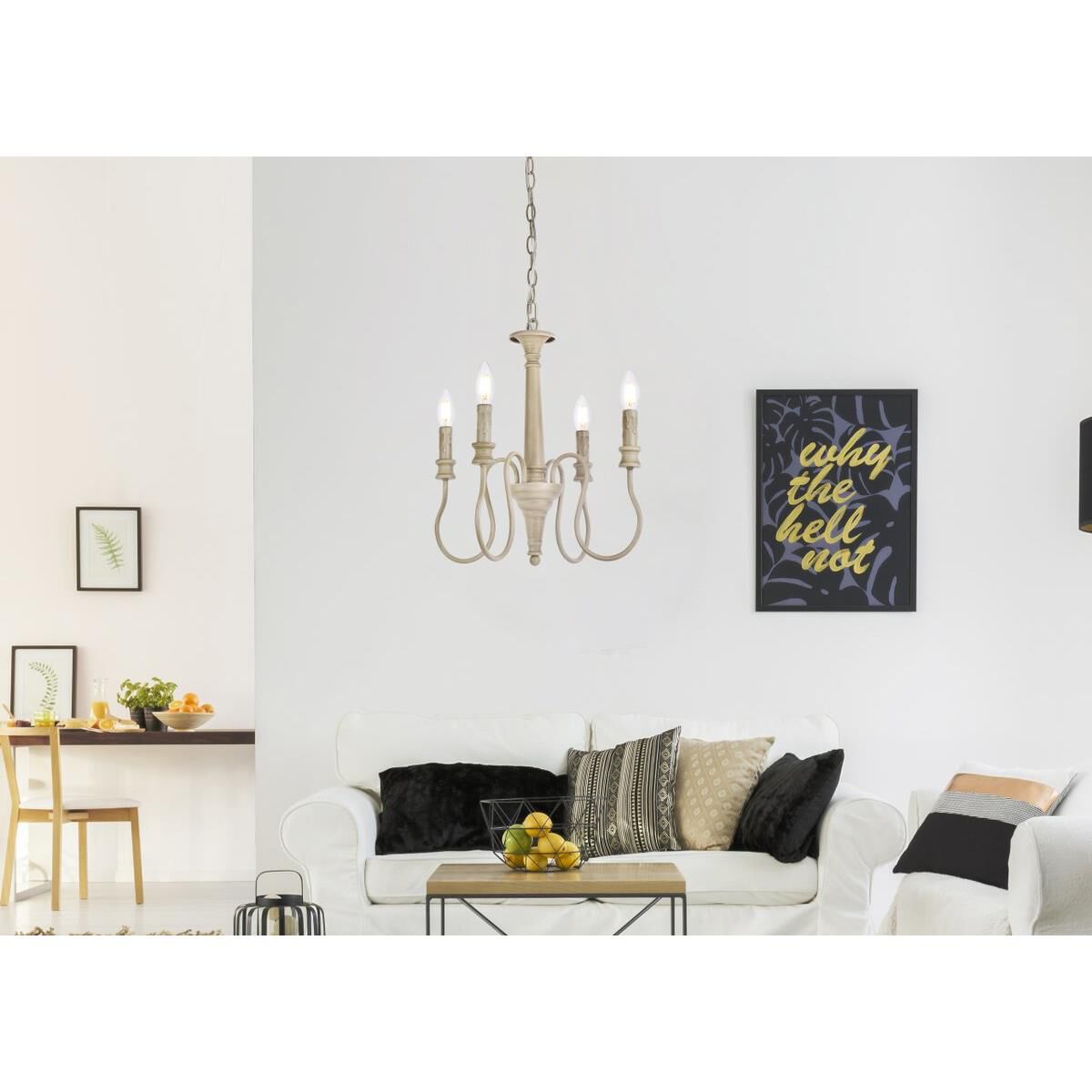 Flynx 17 Inch 4 Light Mini Chandelier by Elegant Lighting