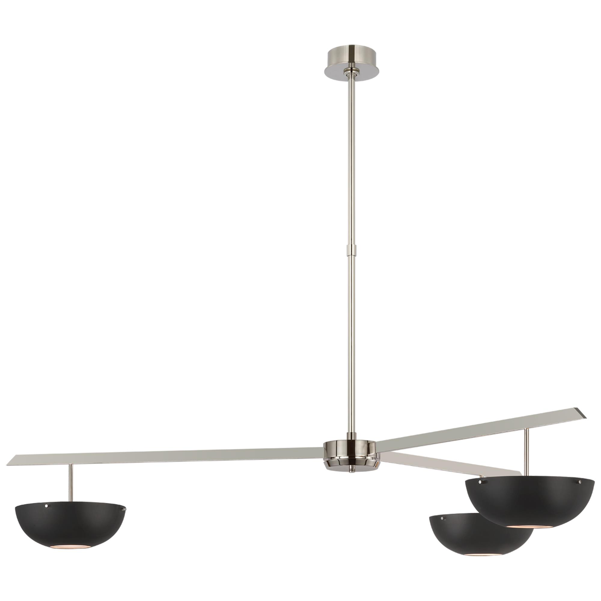 Shown in Polished Nickel finish and Black shade