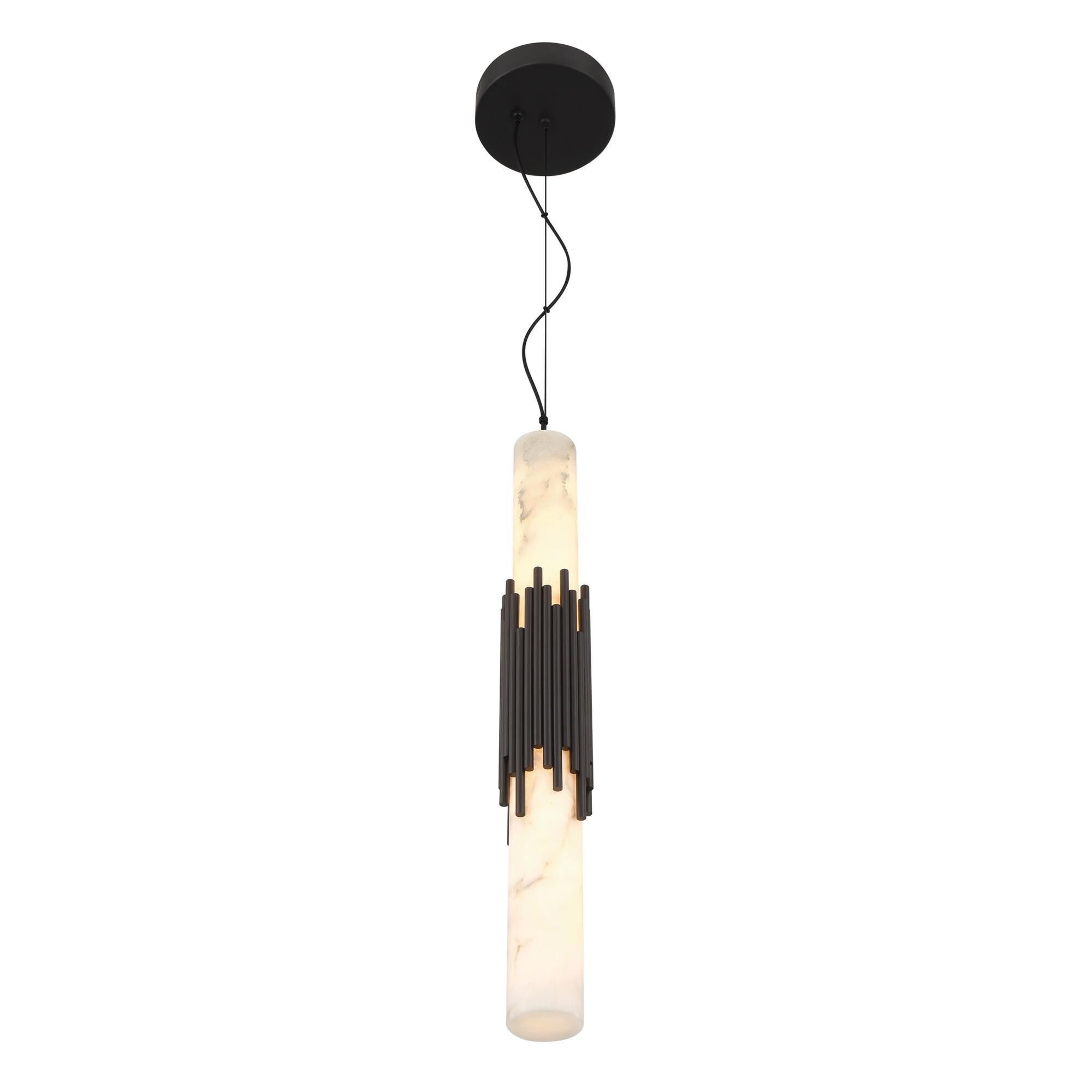 Shown in Urban Bronze finish and Alabaster glass