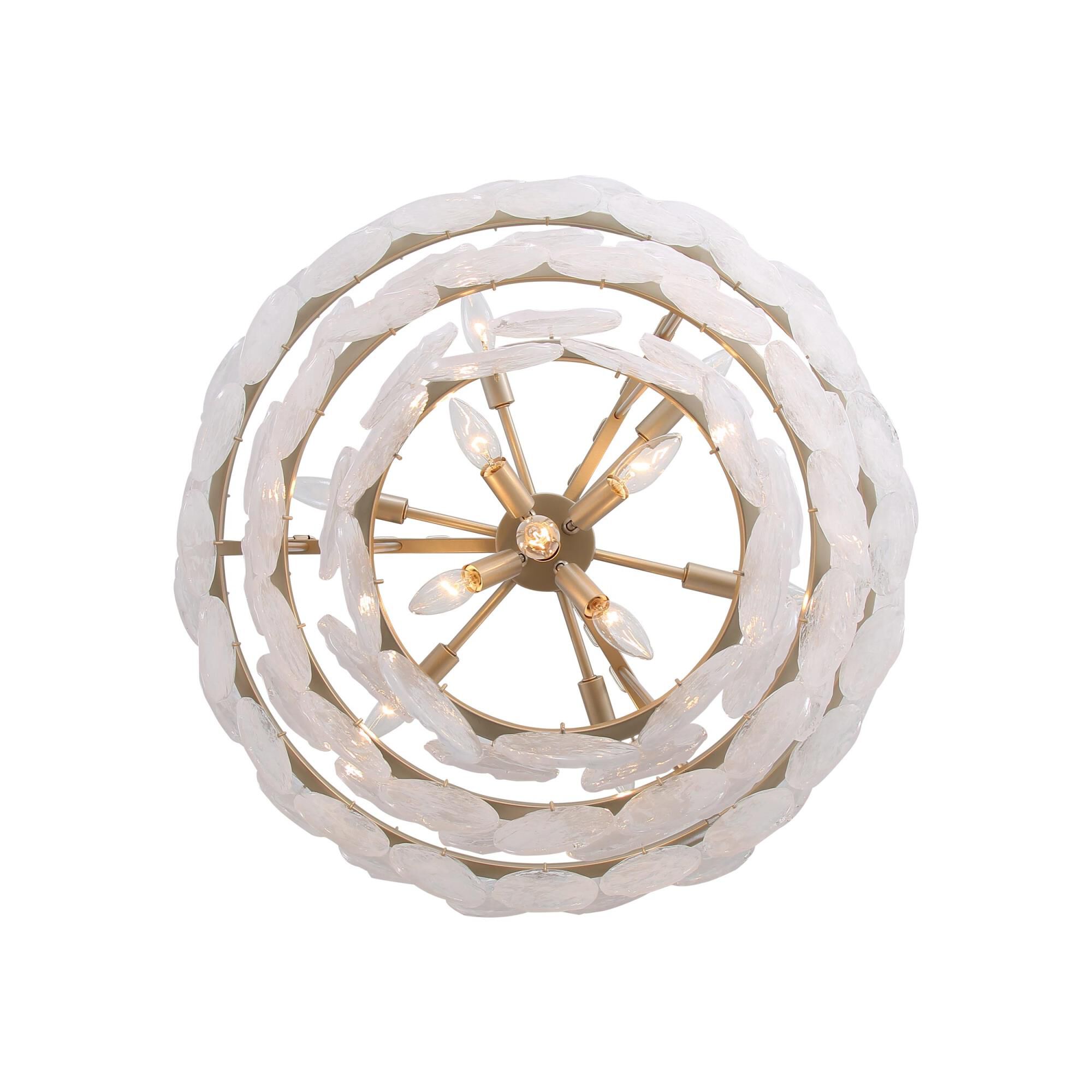 Shown in Aegean Silver finish and Cirrus Cloud glass