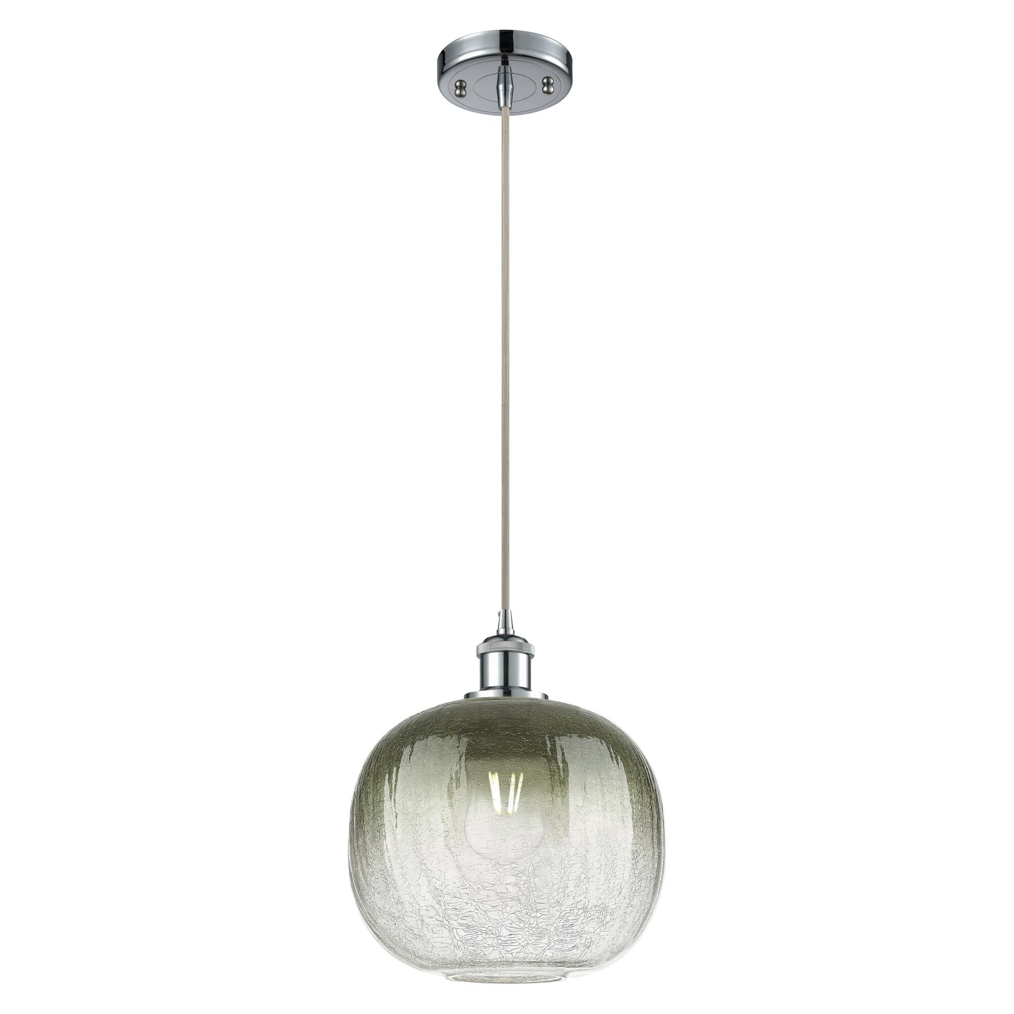 Shown in Polished Chrome finish and Slate glass