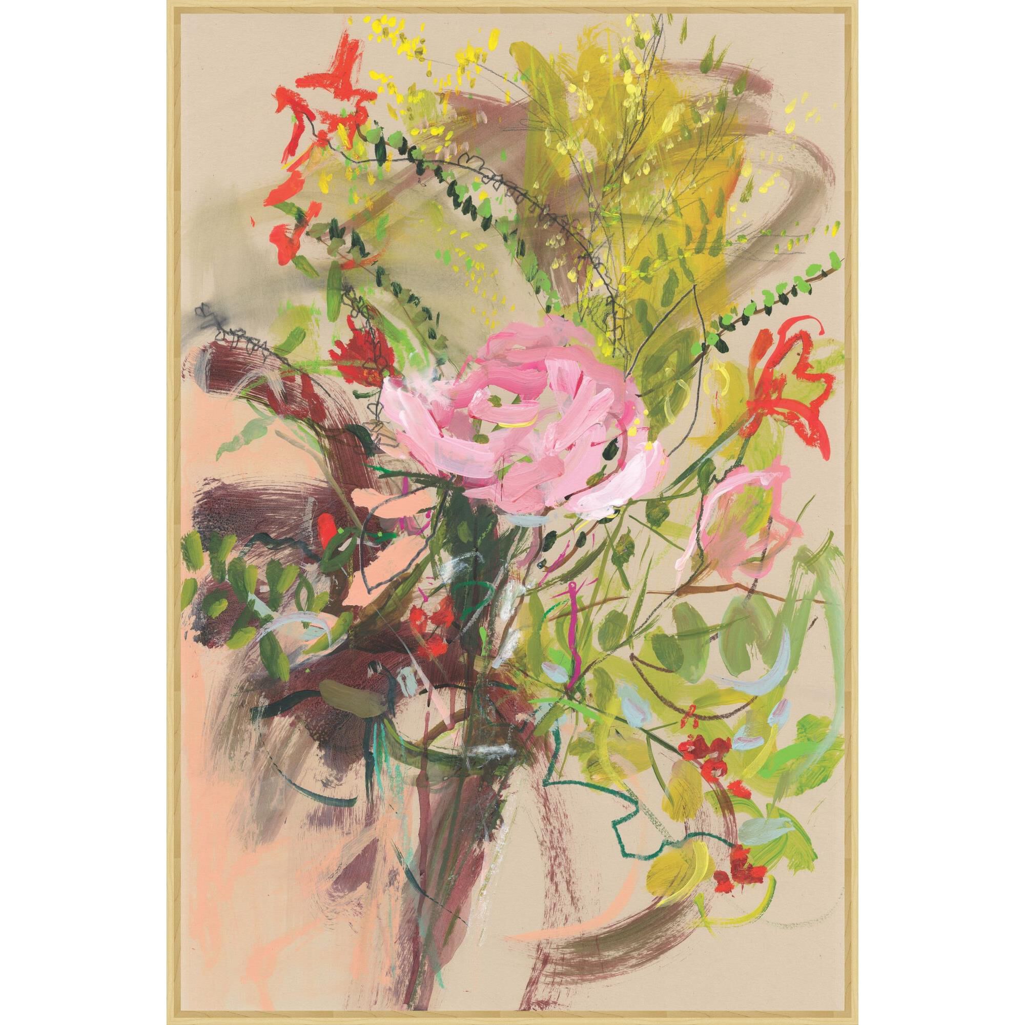 Lesley Birch Summer With A Pink Rose Print by LEVEL57
