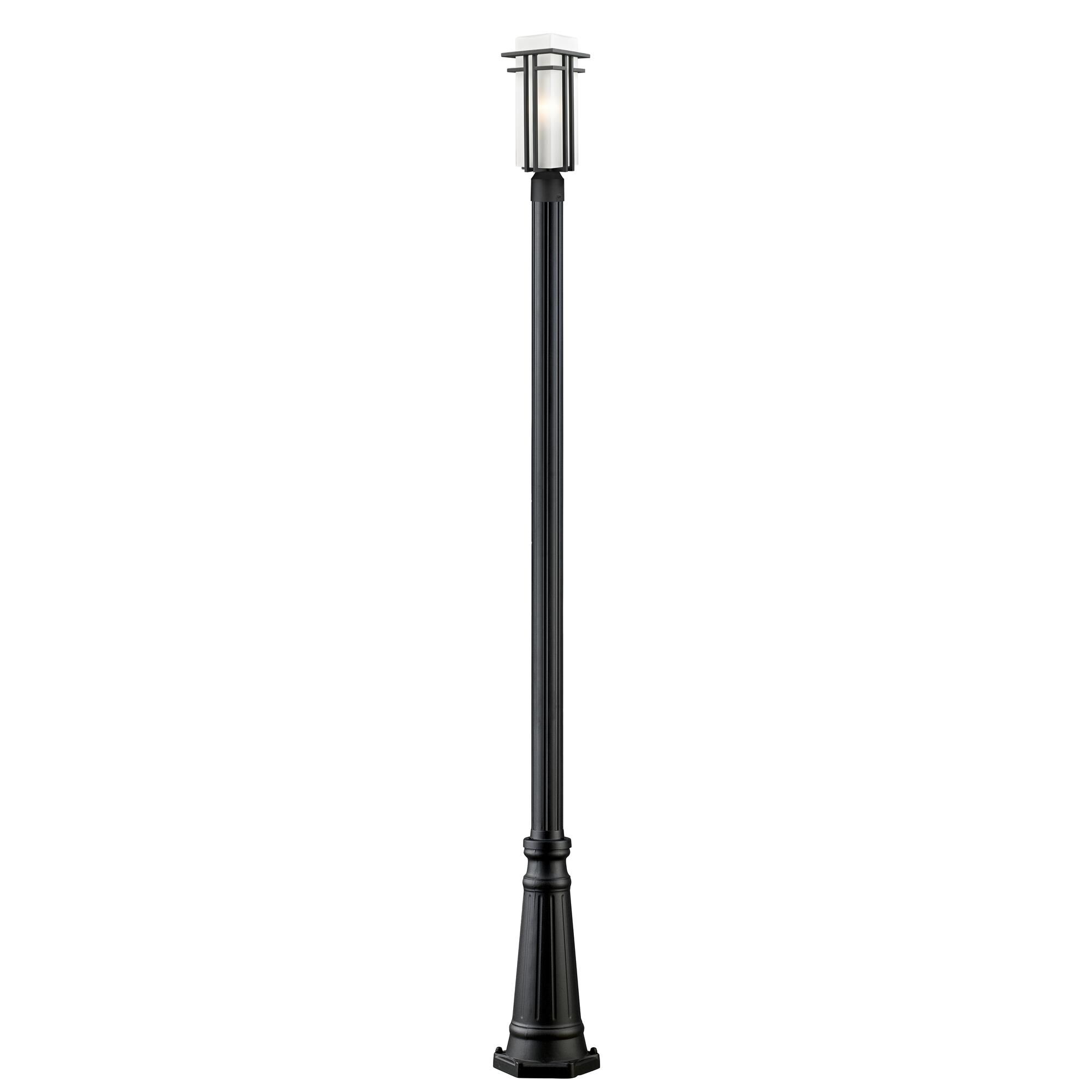Shown in Black finish and Glass shade