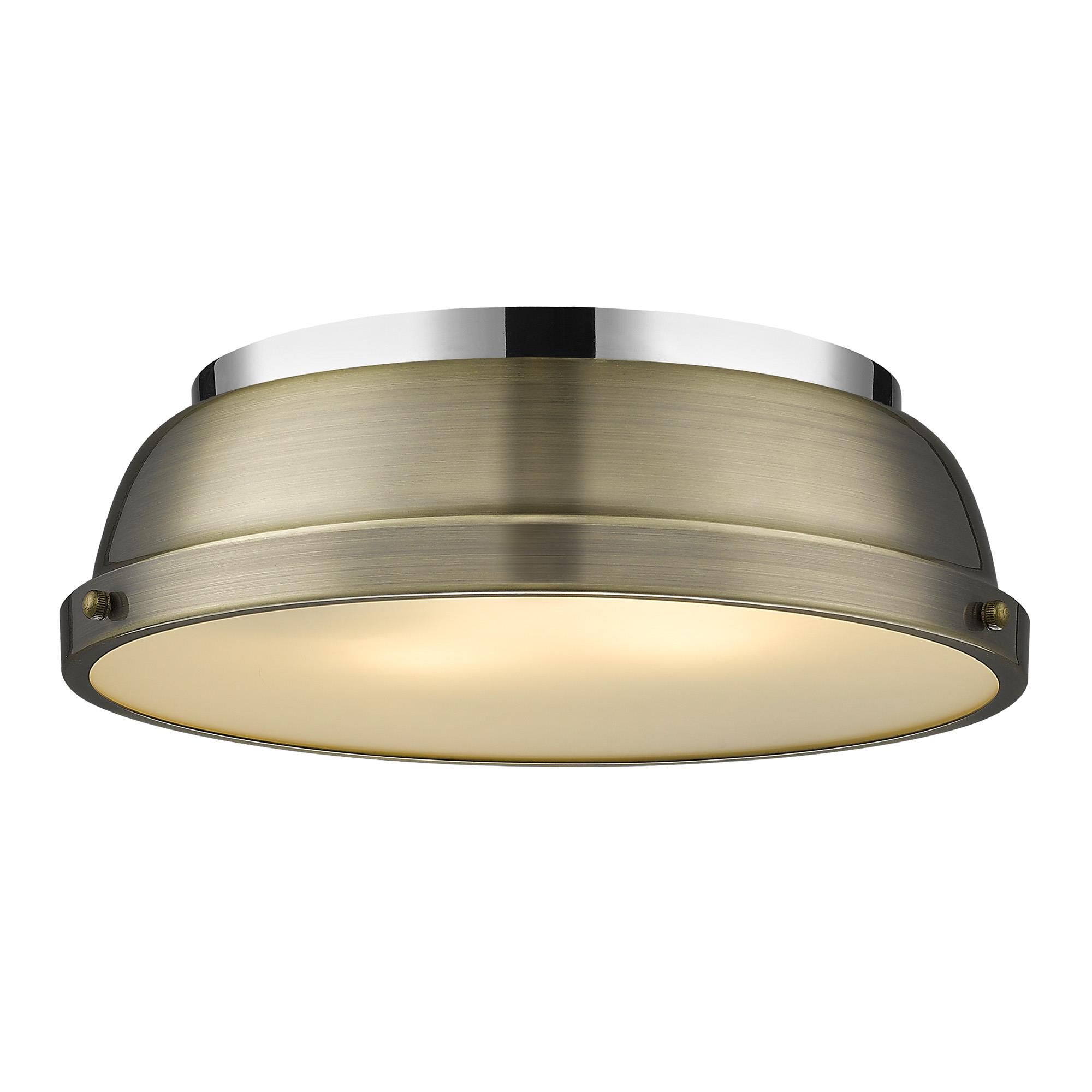 Duncan 14 Inch 2 Light Flush Mount by Golden Lighting
