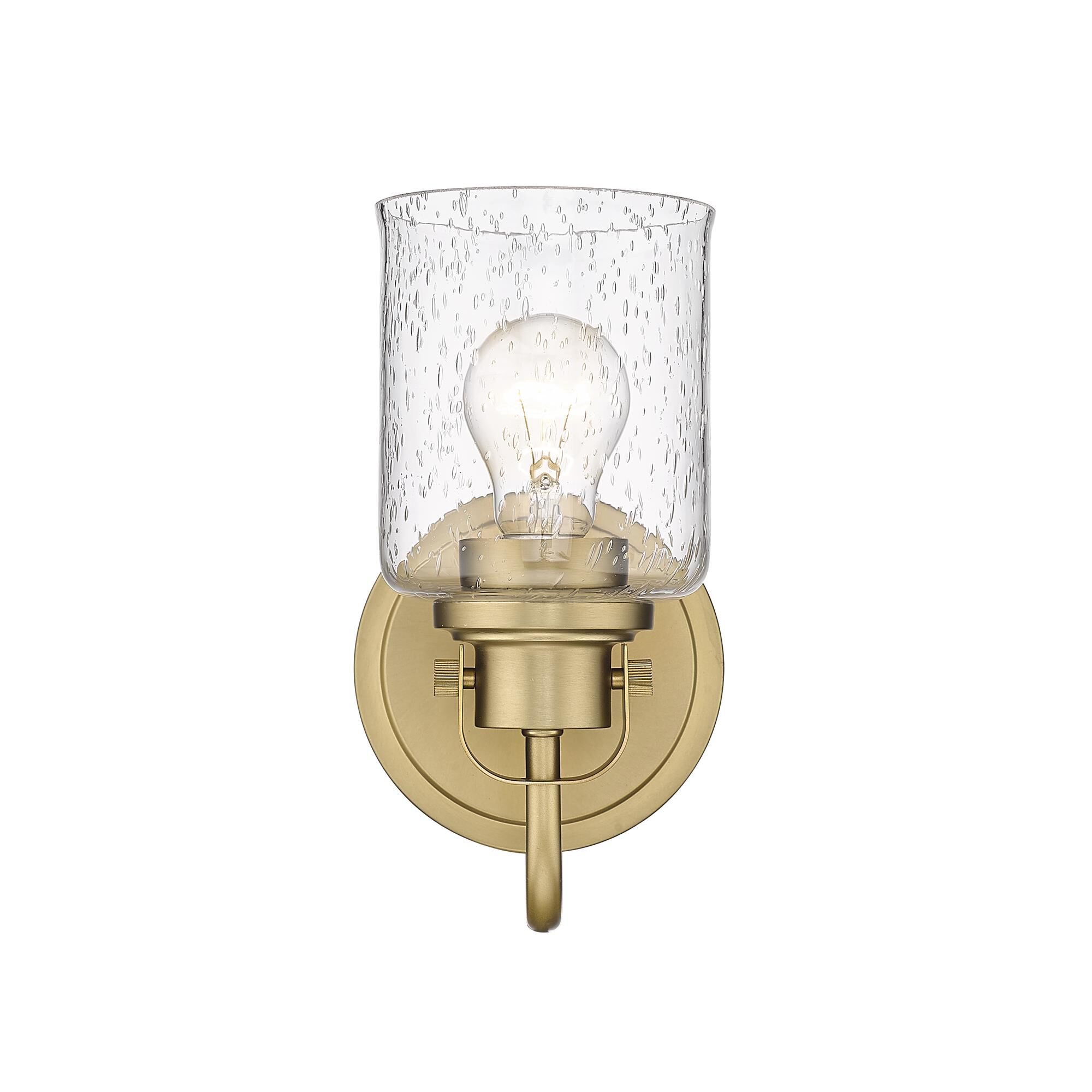 Shown in Heirloom Gold finish and Glass shade