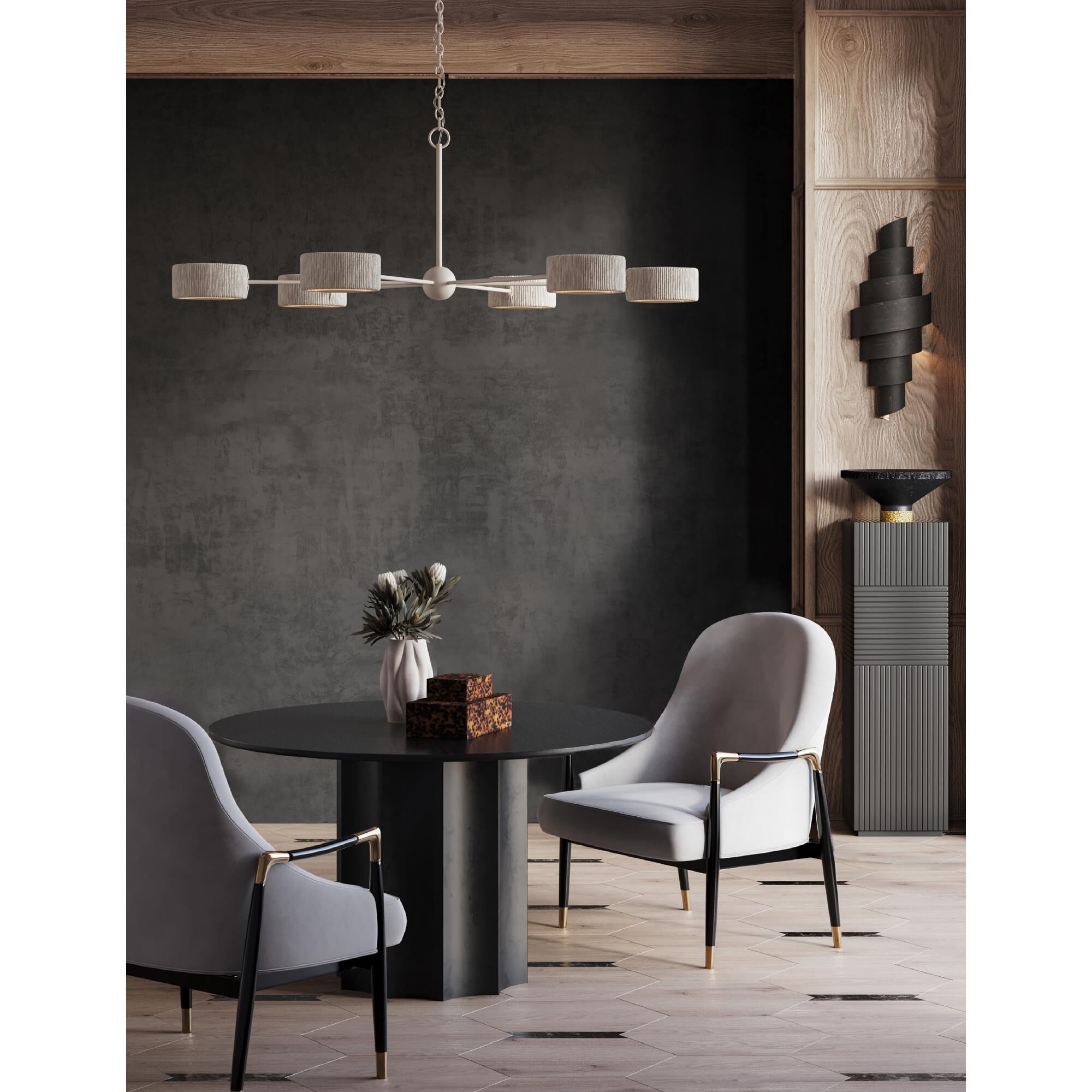 Monreale 54 Inch 6 Light LED Chandelier by Currey and Company