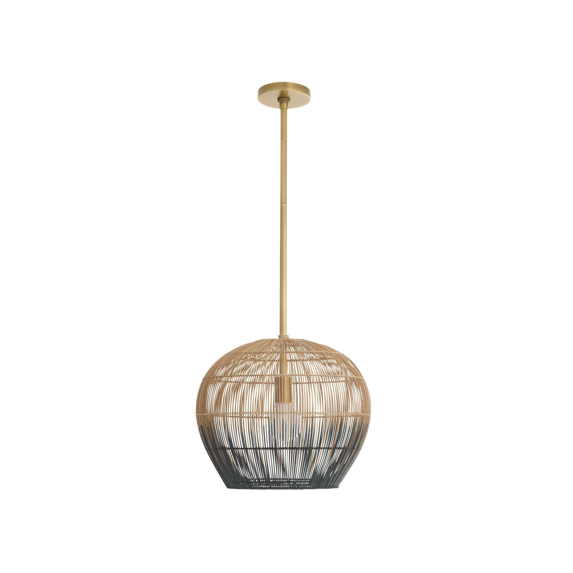 Shown in Natural and Black and Antique Brass finish