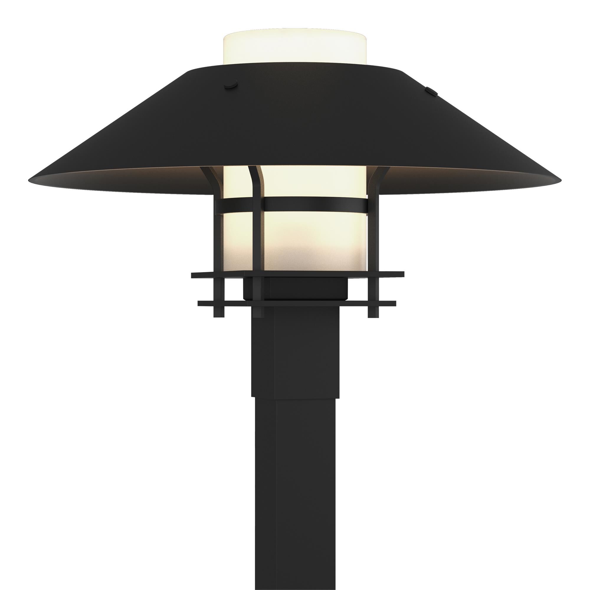 Shown in Coastal Black finish and Opal glass and Black accent