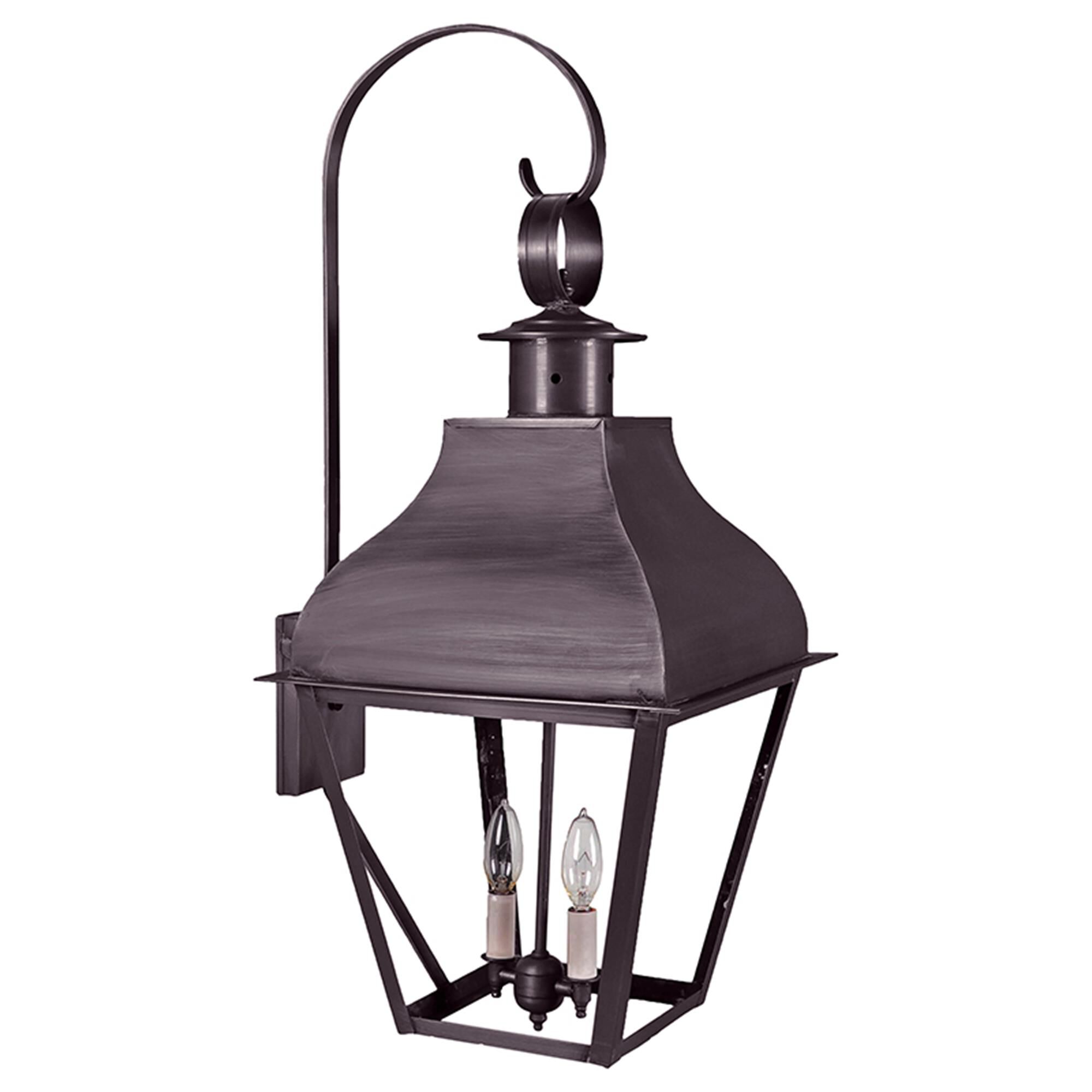 Shown in Dark Brass finish and Clear glass