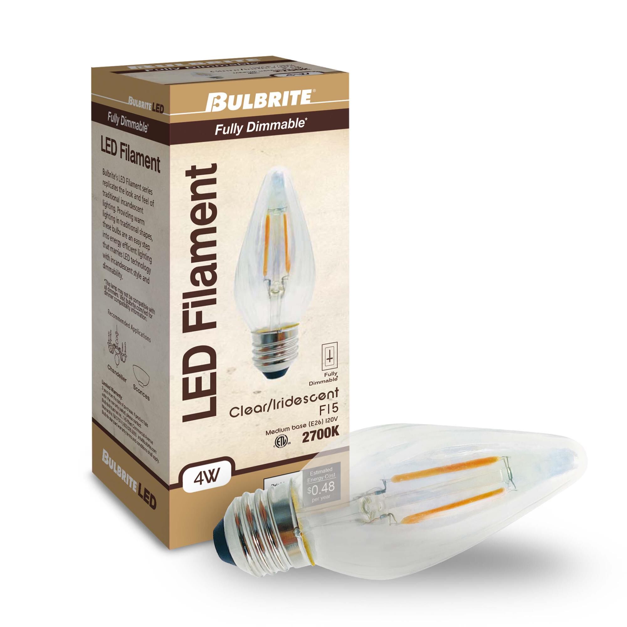 Dimmable 4 Watt 2700K LED Light Bulb by Bulbrite