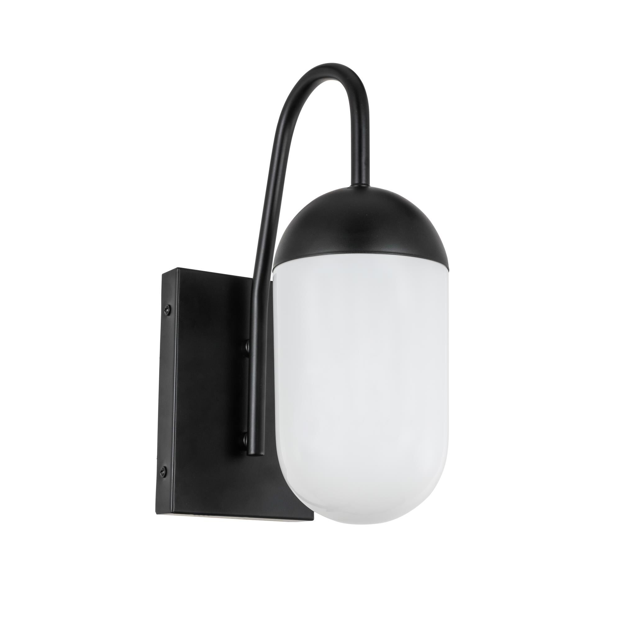 Shown in Black finish and Frosted White  glass