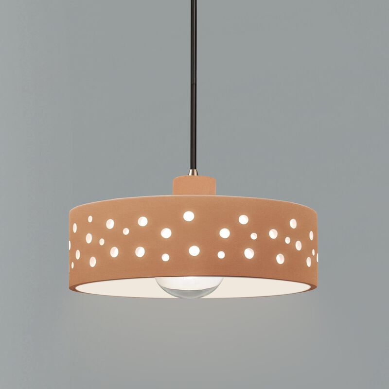 Perforated Dish 12 Inch Mini Pendant by Justice Design Group