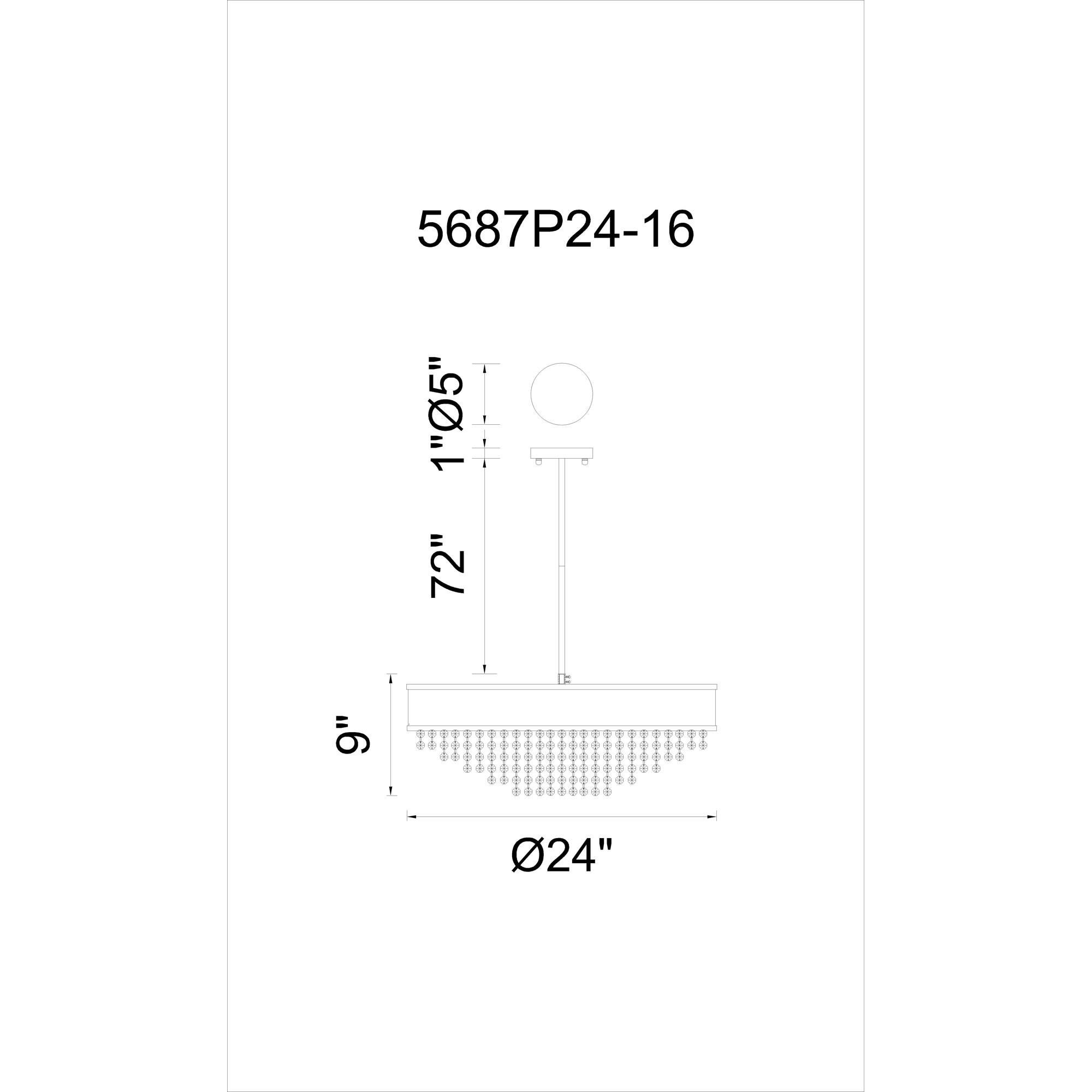 Medina 24 Inch 10 Light Chandelier by CWI Lighting