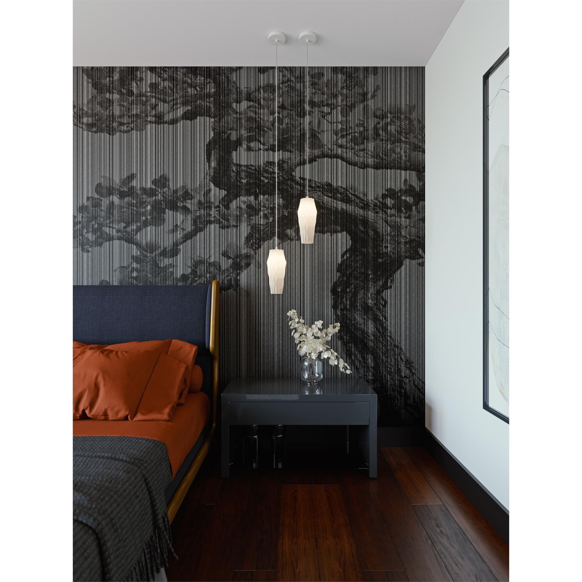 Shown in White finish and Opal White glass
