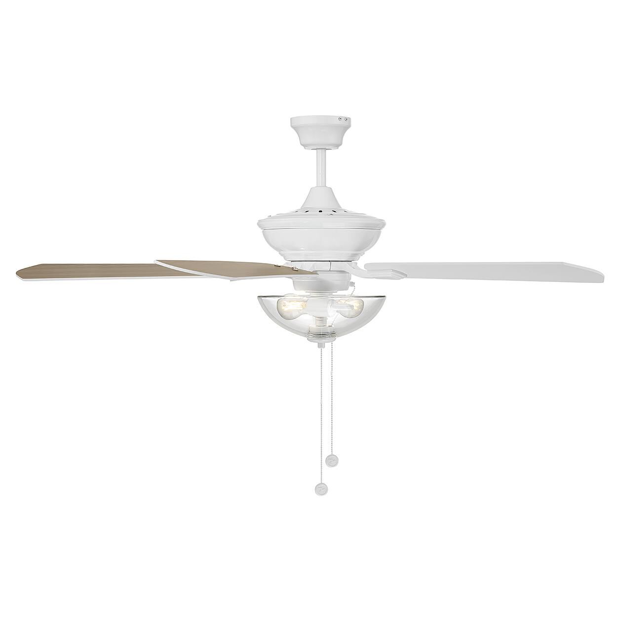 Shown in White finish and Clear glass and Glass shade