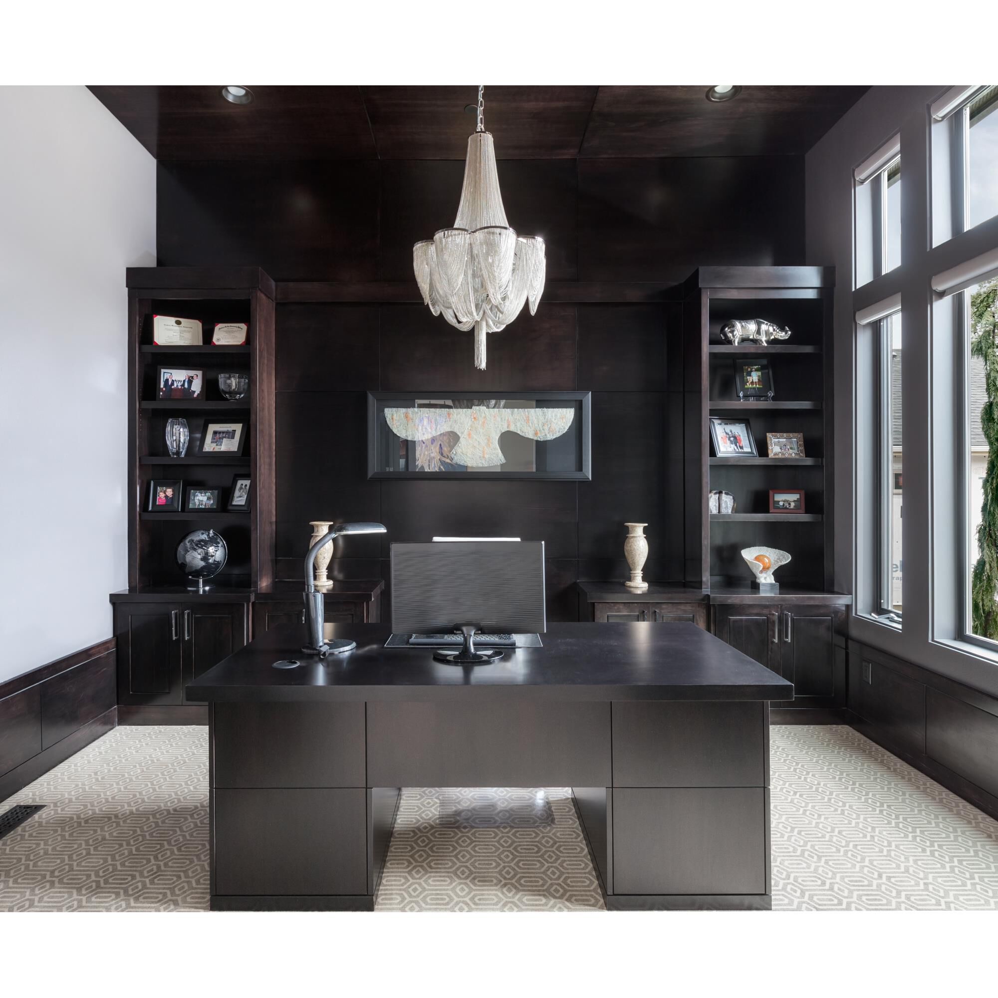 Shown in Polished Nickel finish and Metal shade