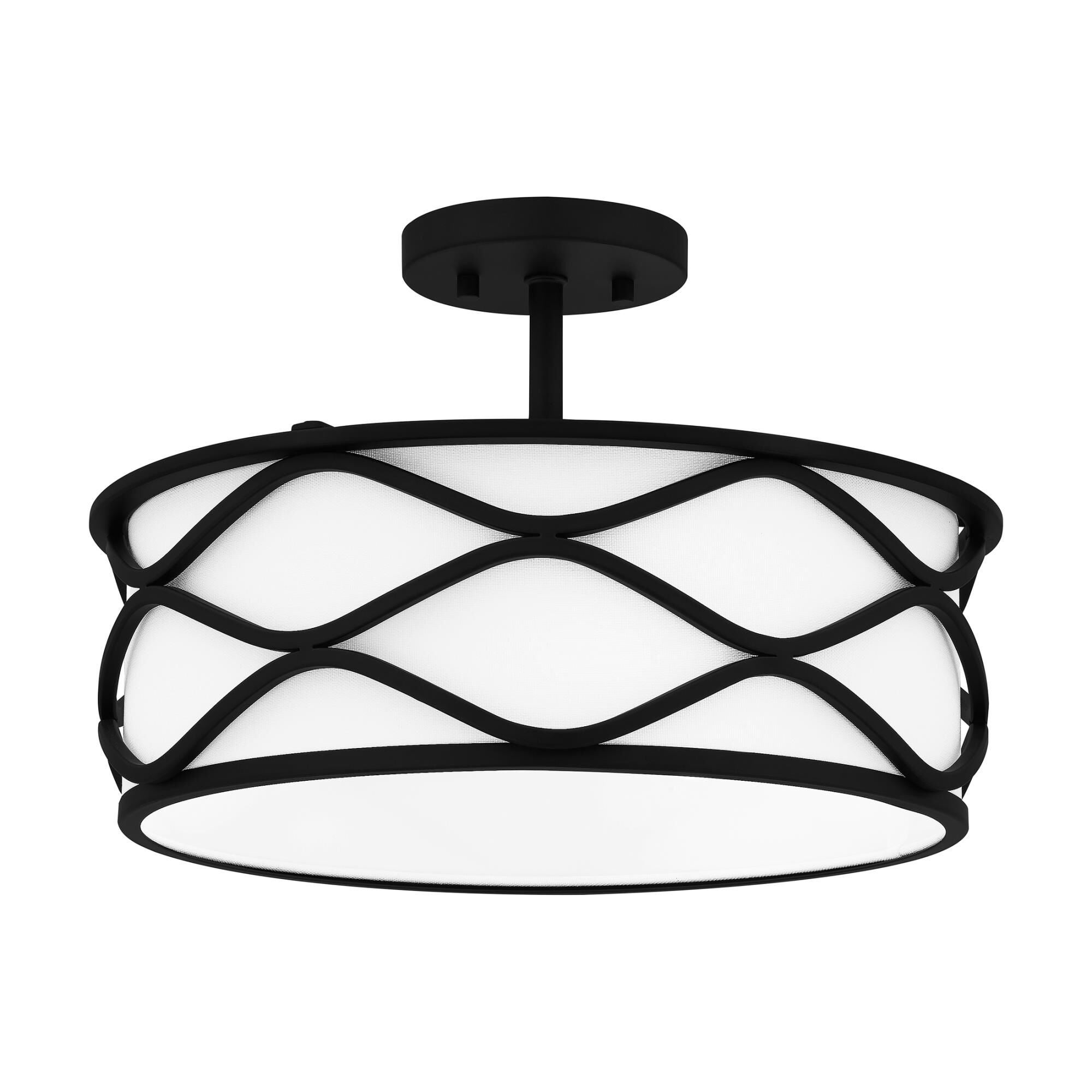 Tallow 16 Inch 3 Light Semi Flush Mount by Quoizel