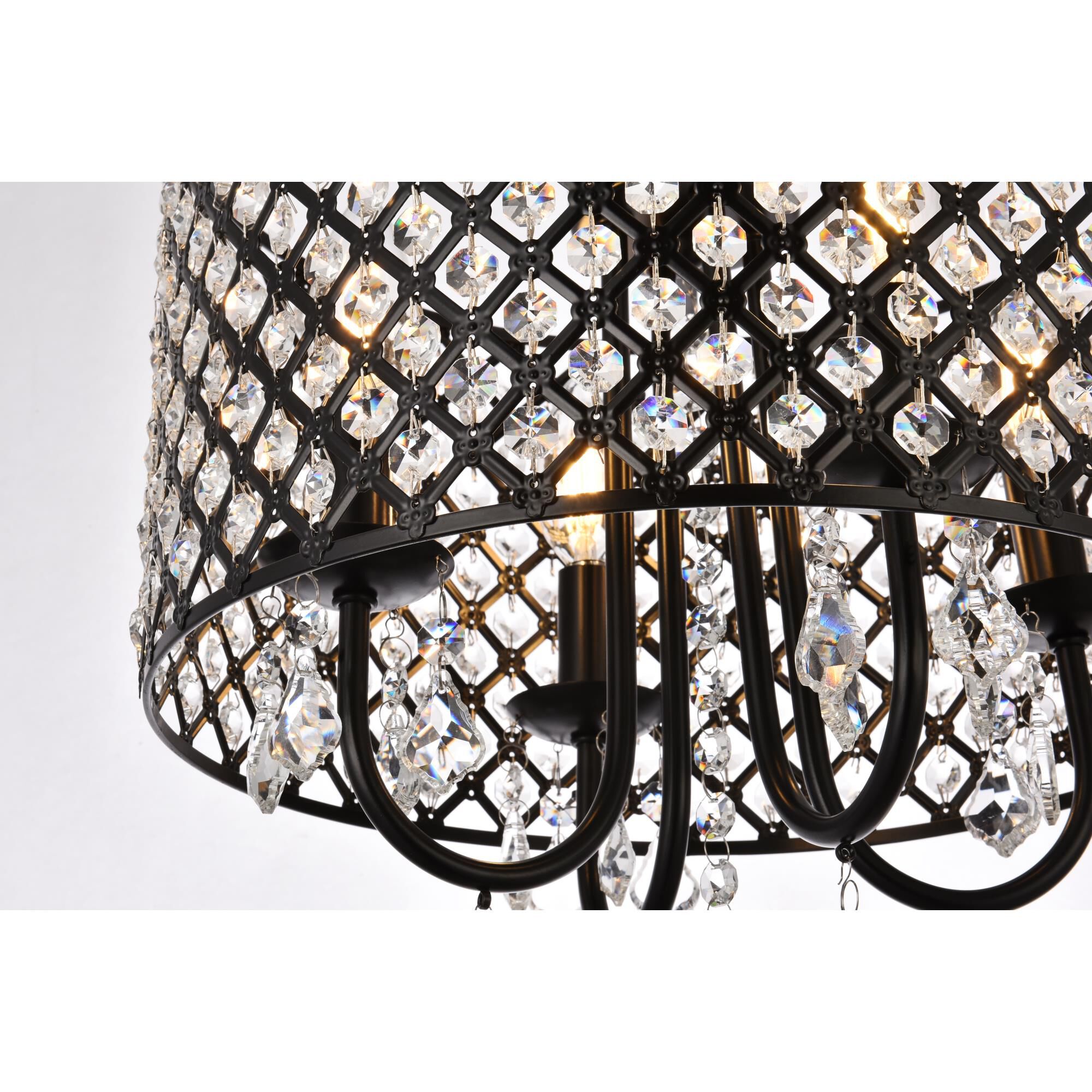 Elise 14 Inch 4 Light Mini Chandelier by Elegant Lighting