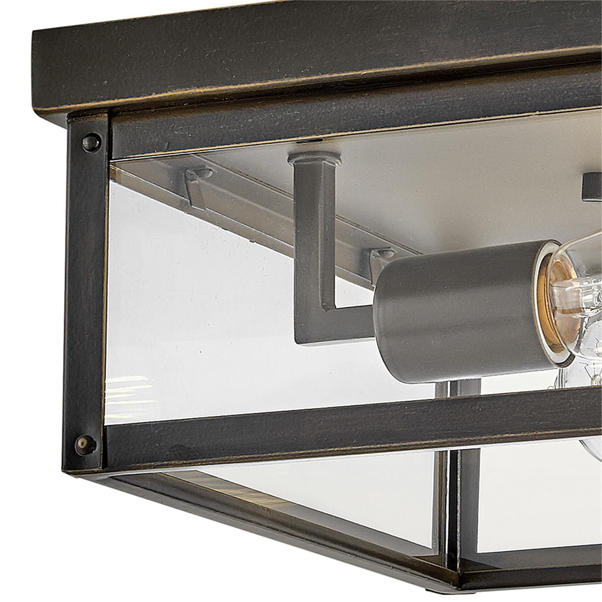 Beckham 12 Inch 2 Light Outdoor Flush Mount,