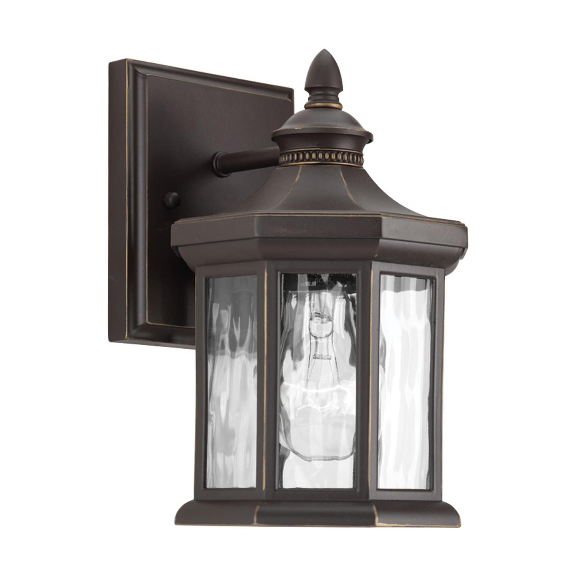 Shown in Antique Bronze finish and Water glass