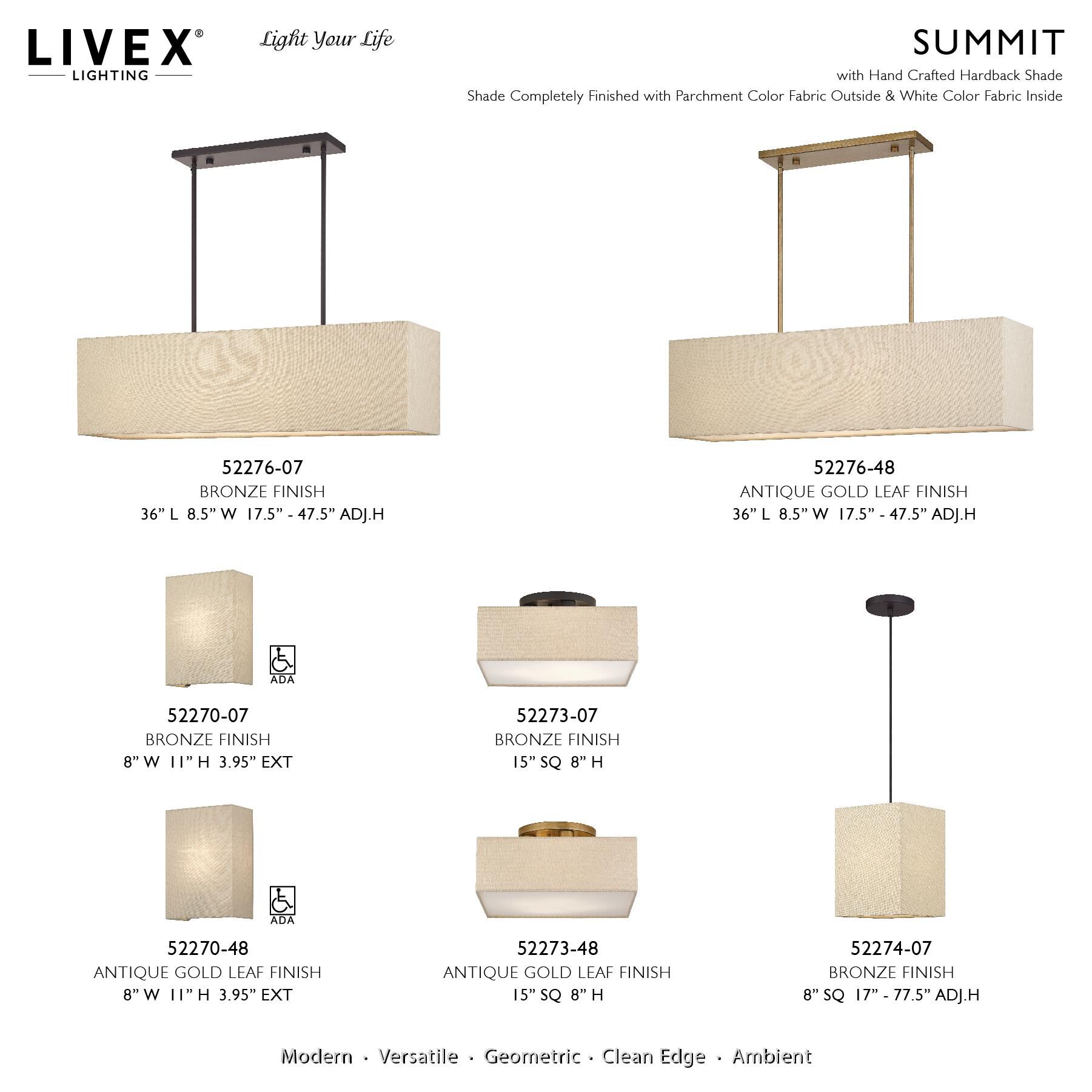 Summit 11 Inch Wall Sconce by Livex Lighting