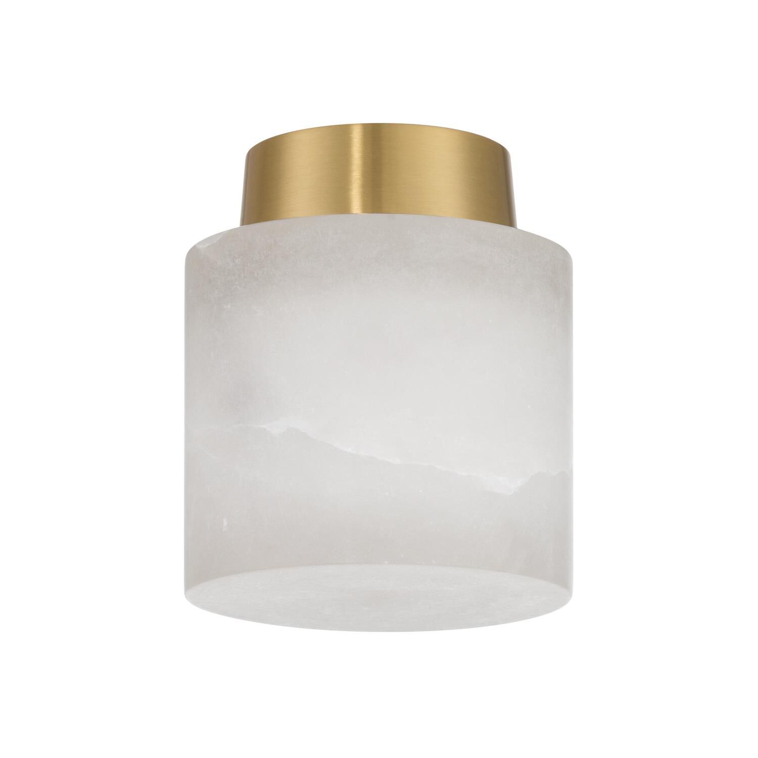 Shown in Aged Brass finish and Alabaster crystal and Alabaster glass and Alabaster shade