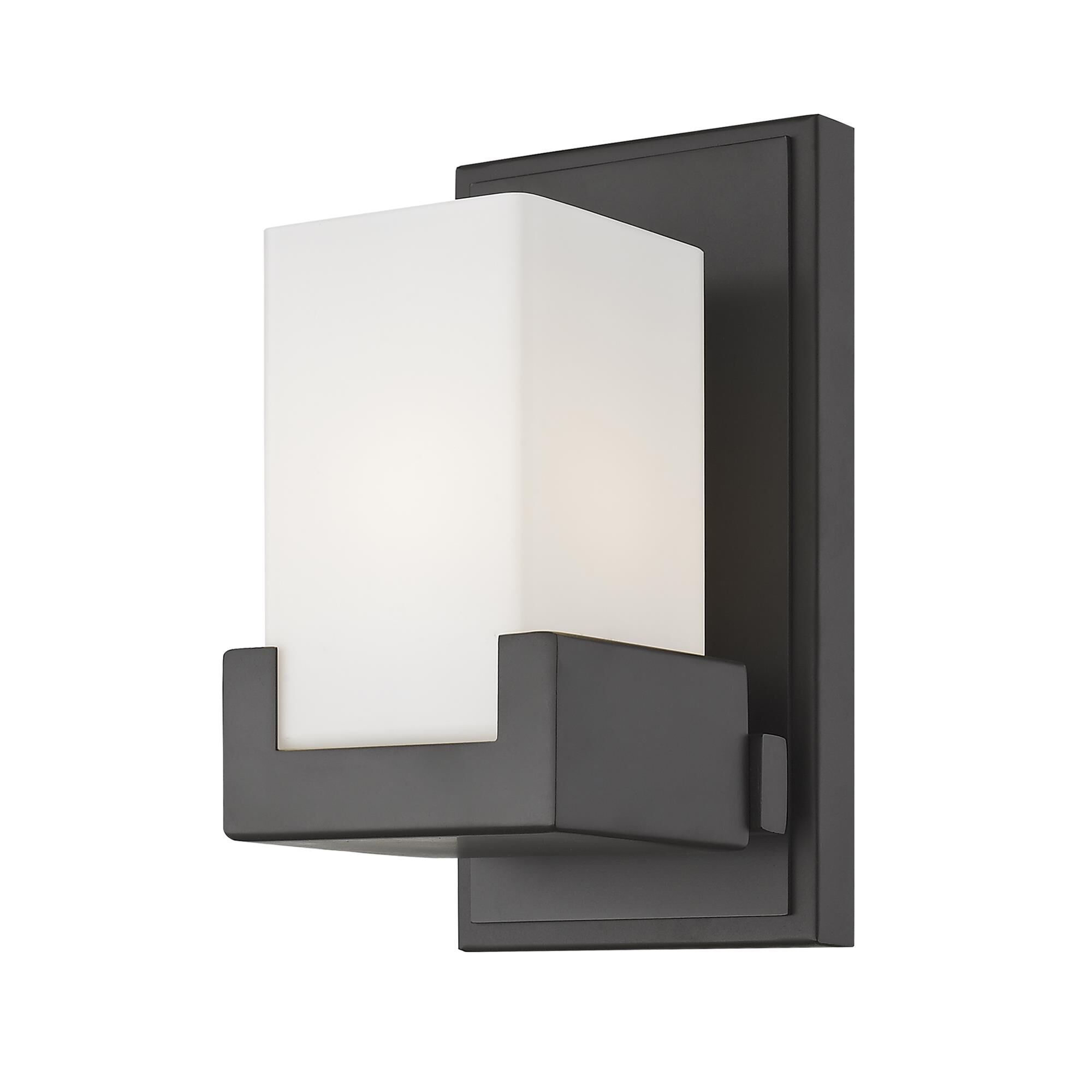 Shown in Bronze finish and Glass shade