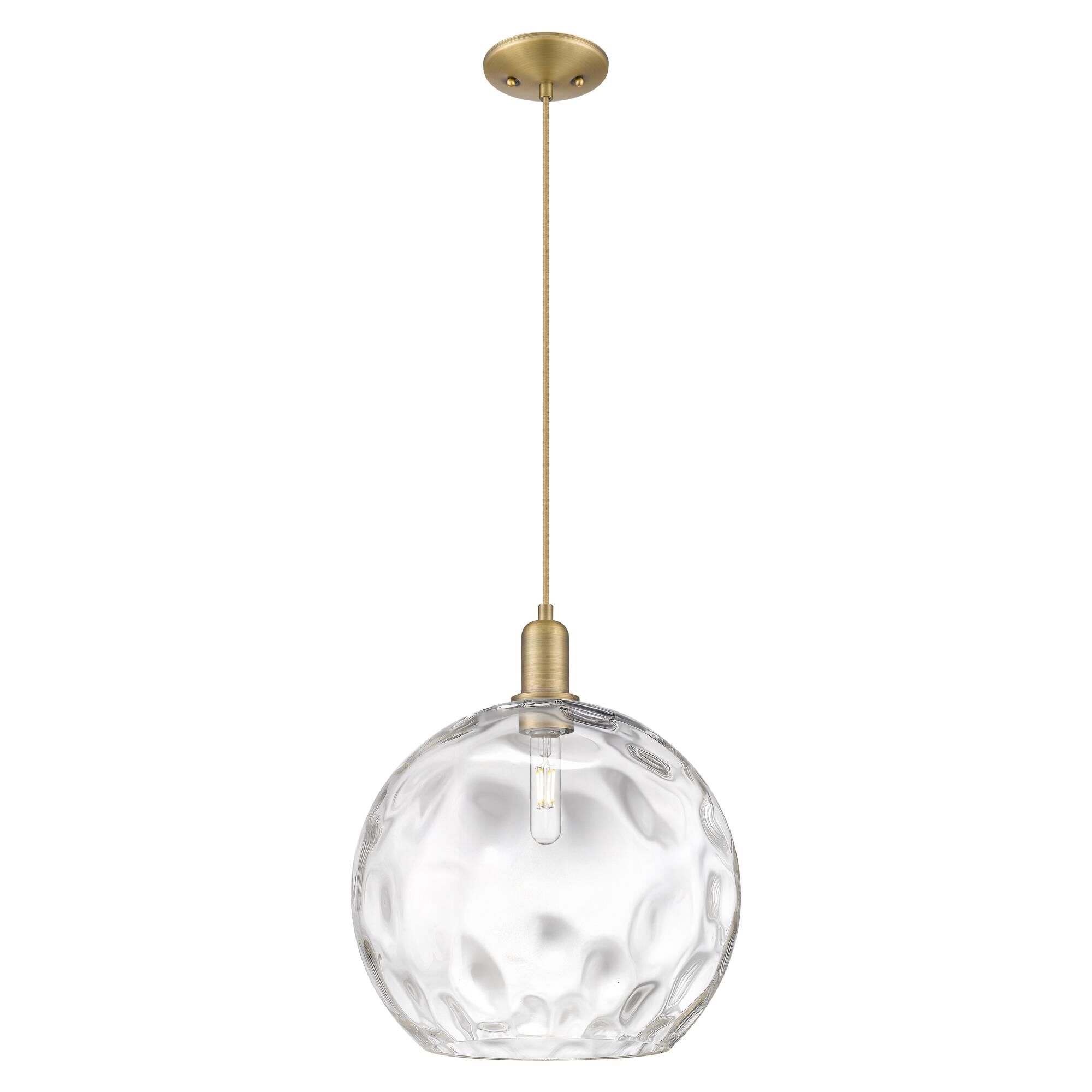 Shown in Brushed Brass finish and Clear Water glass