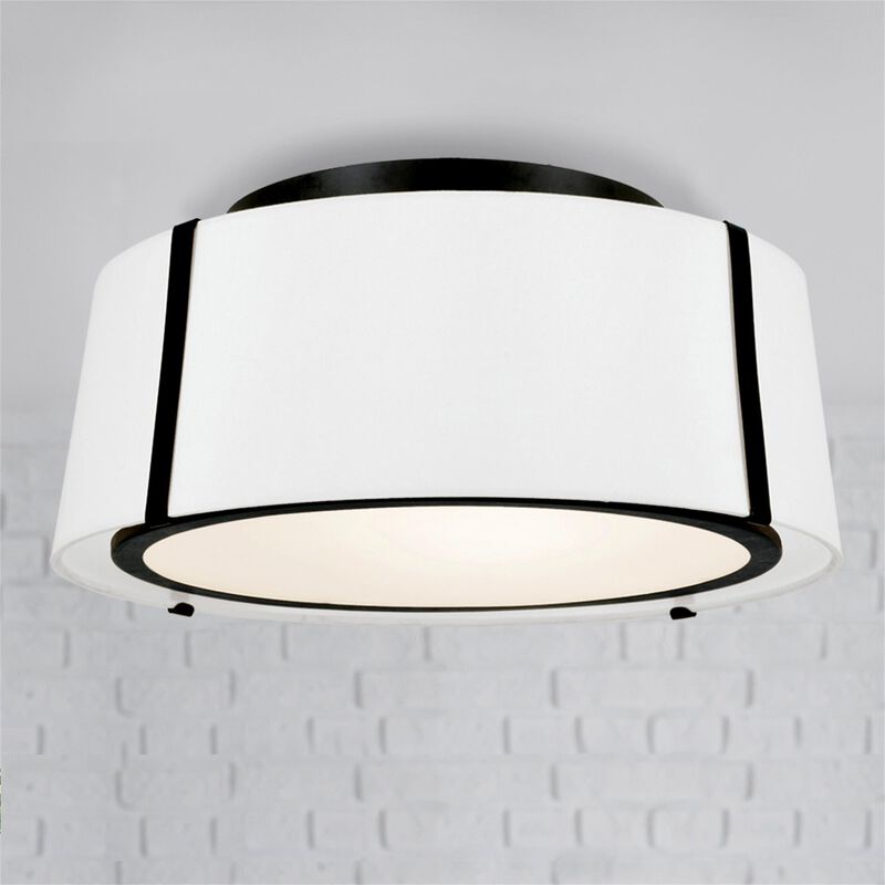 Fulton 18 Inch 3 Light Semi Flush Mount by Crystorama