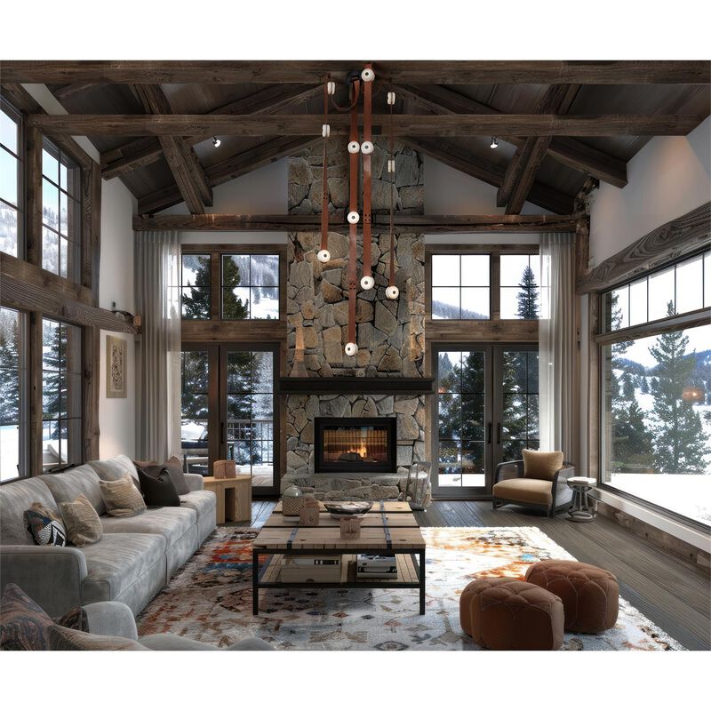 Snaps 45 Inch 12 Light Multi Light Pendant by Hubbardton Forge