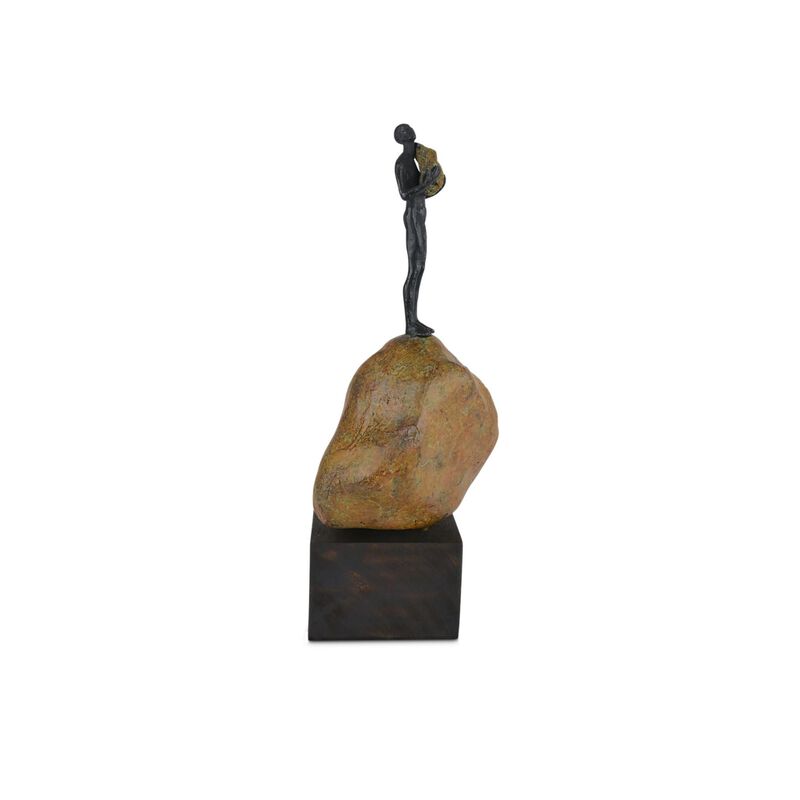 Man On Rock Sculpture by Currey and Company