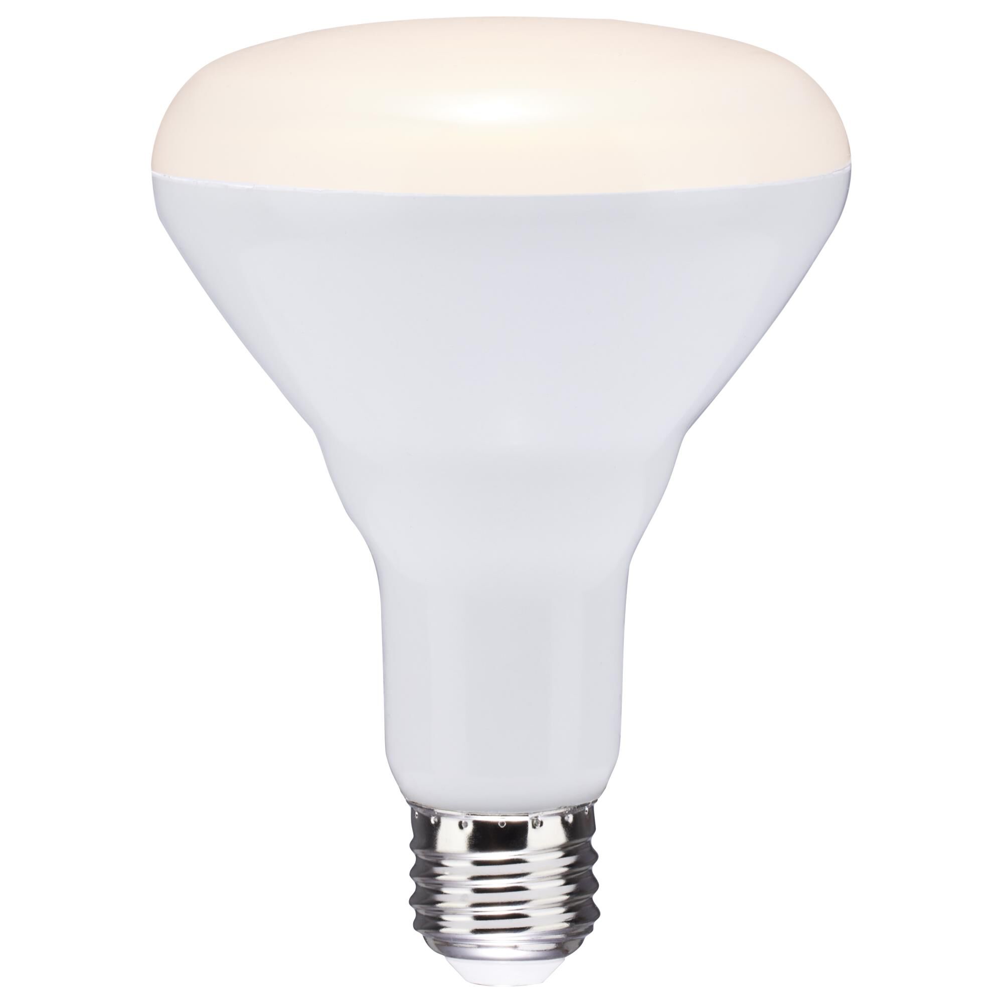 Dimmable 8.5 Watt 3000K BR30 LED Light Bulb by Satco