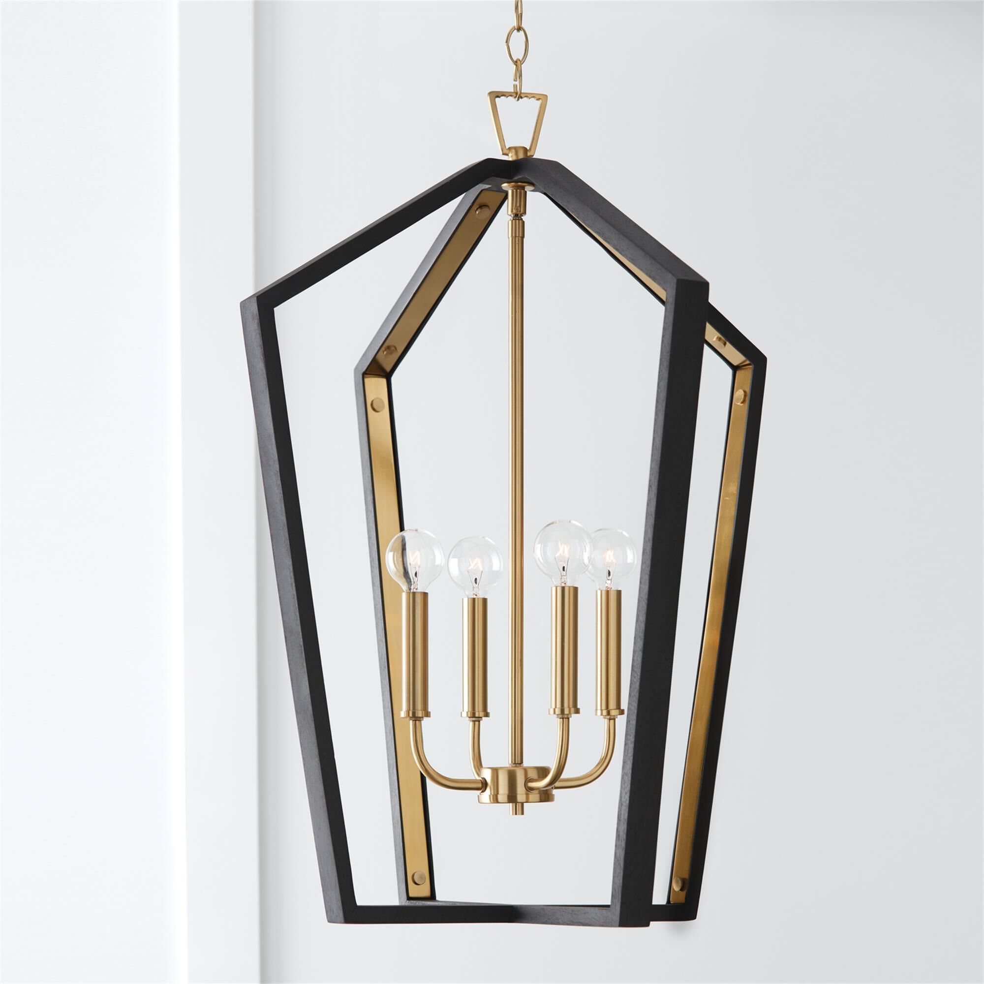 Shown in Flat Black and Matte Brass finish