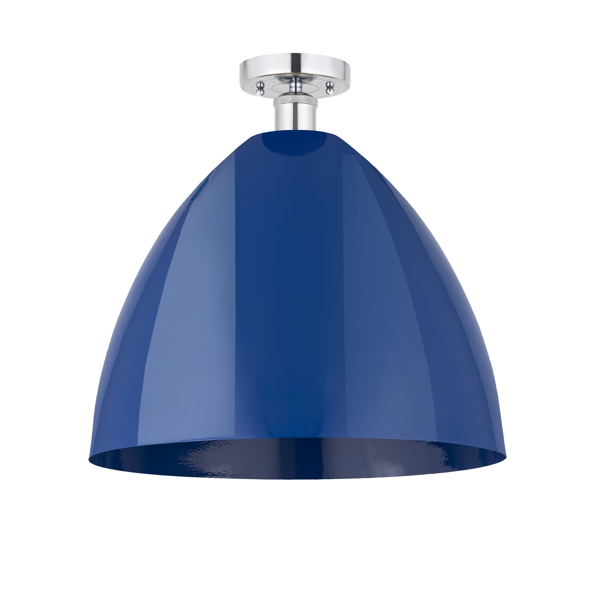 Shown in Polished Chrome and Blue finish and Blue Metal shade