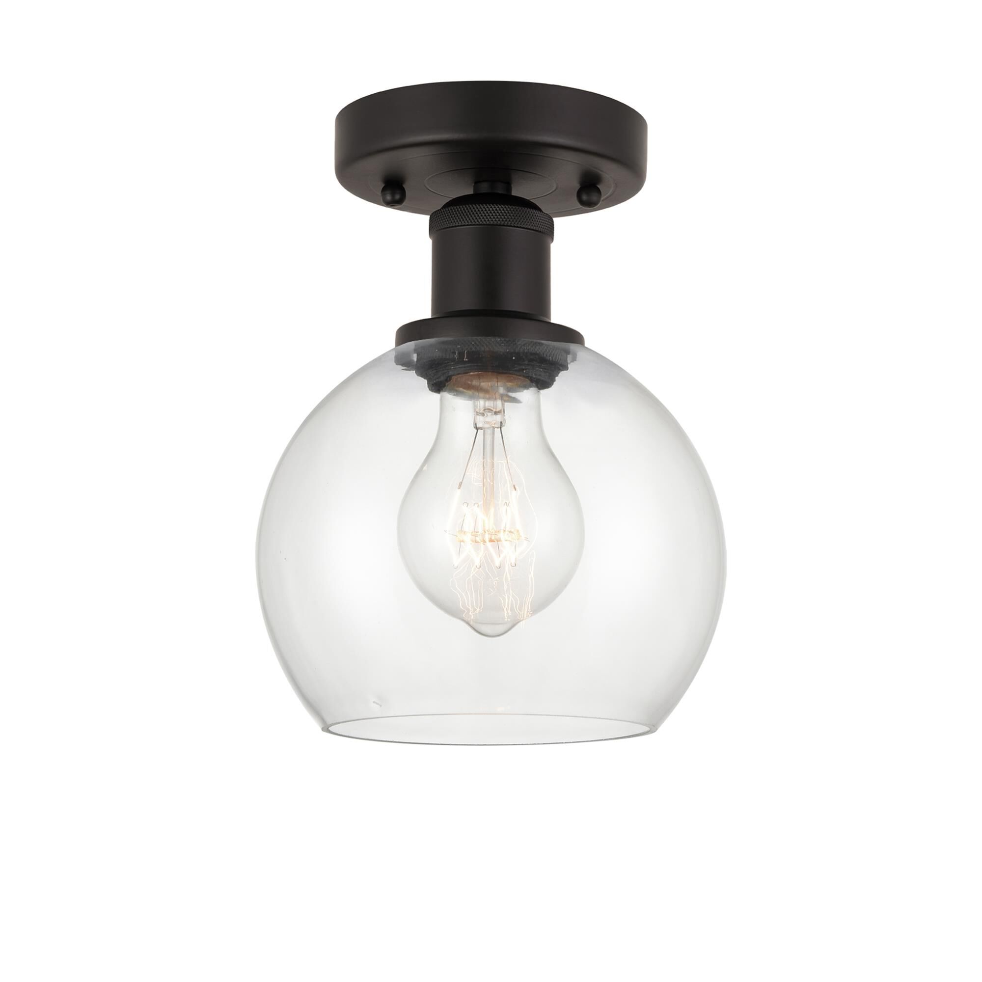Shown in Oil Rubbed Bronze finish and Clear glass