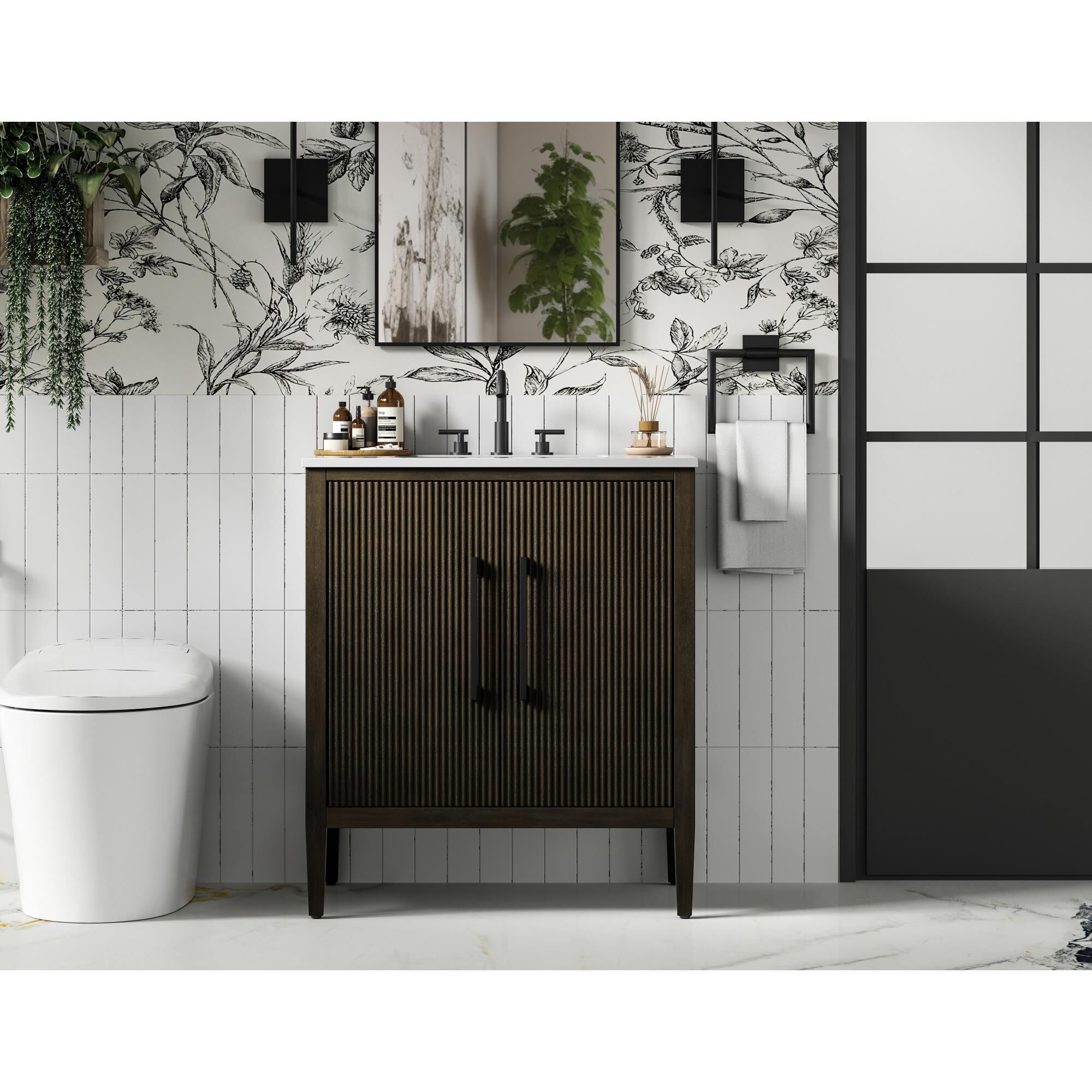 Shown in Chocolate Oak finish