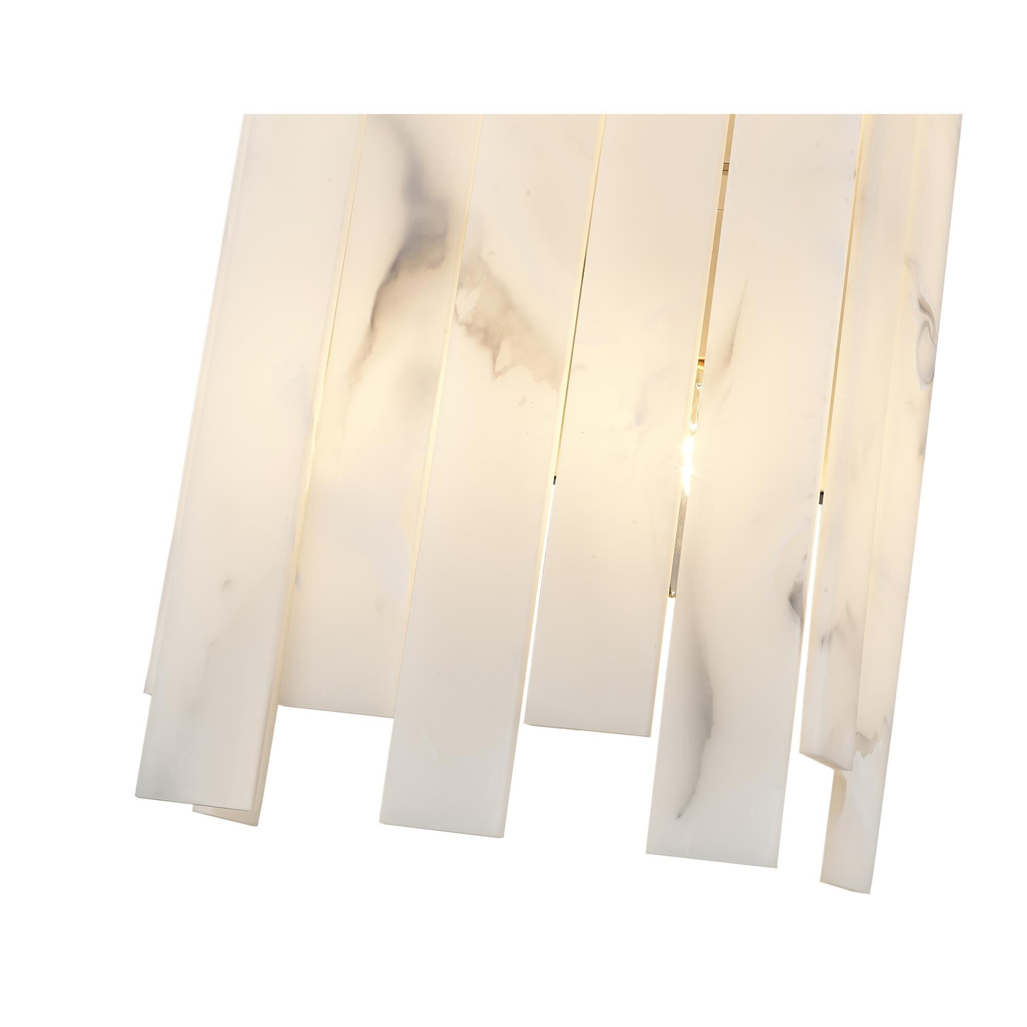 Shown in Polished Nickel finish and Alabaster Resin shade