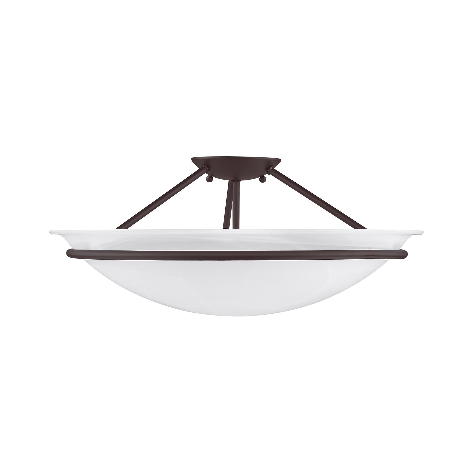 Newburgh 20 Inch 3 Light Semi Flush Mount by Livex Lighting