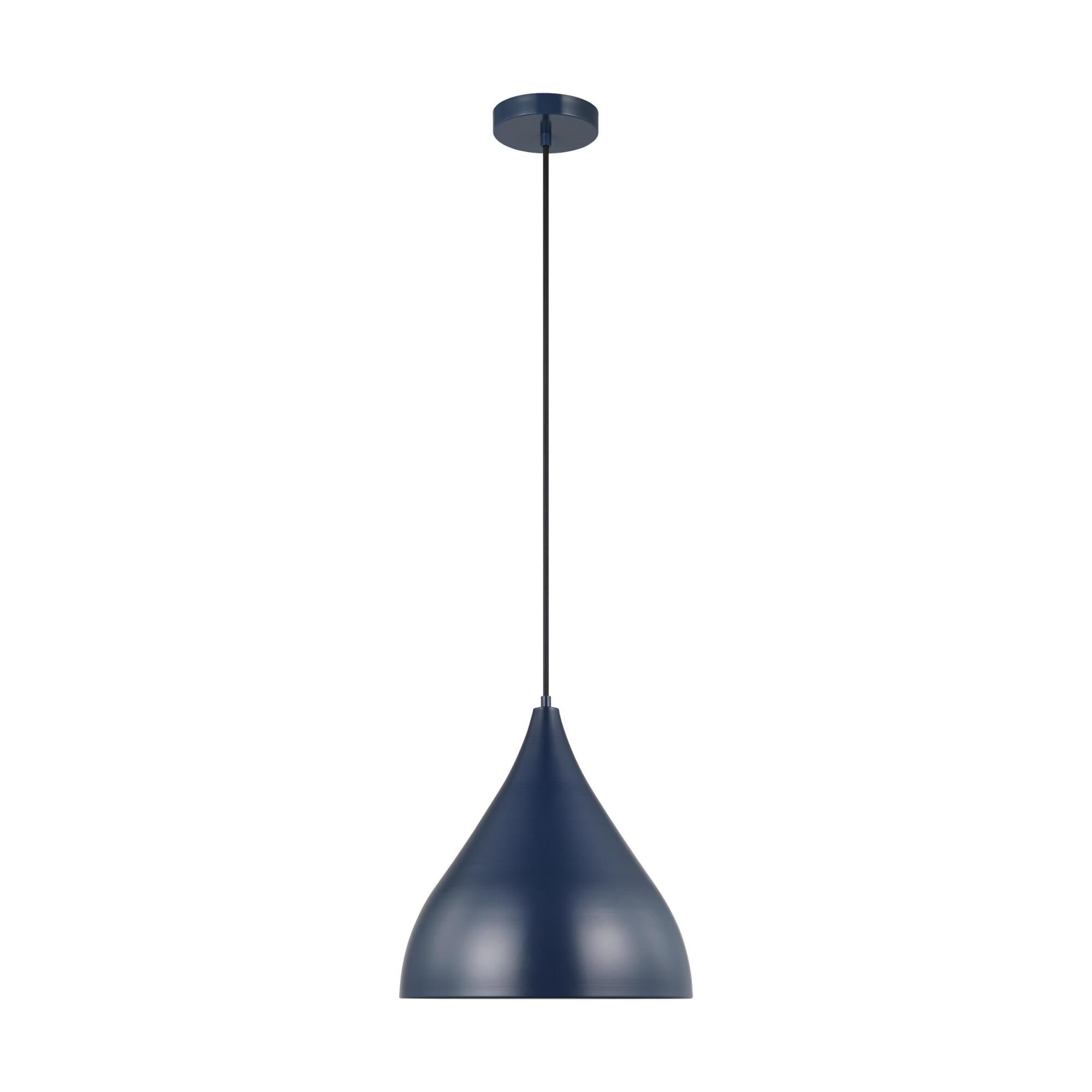 Shown in Navy finish and Navy glass and Navy Steel shade