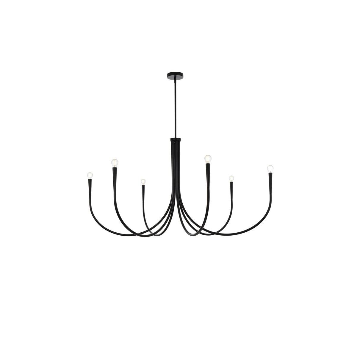 Layne 50 Inch 6 Light Chandelier by Elegant Lighting