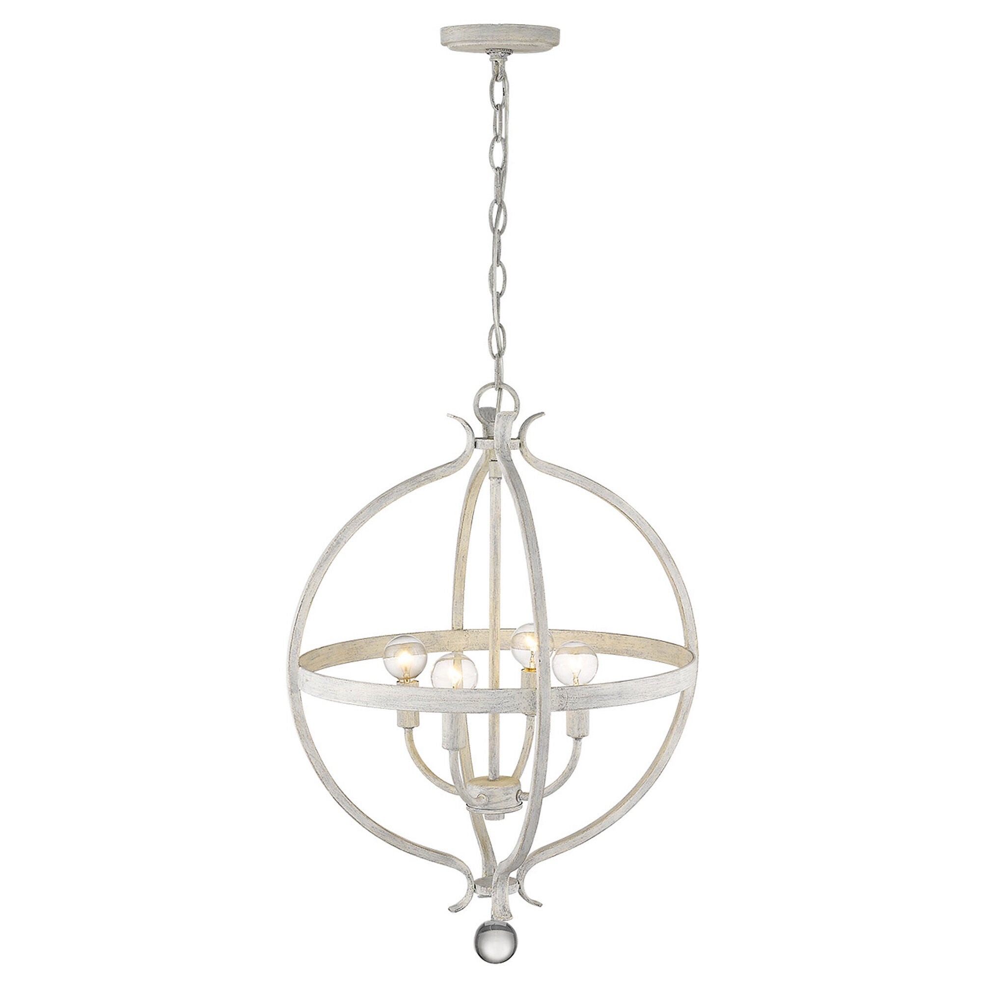 Shown in Country White finish and -- glass and -- shade