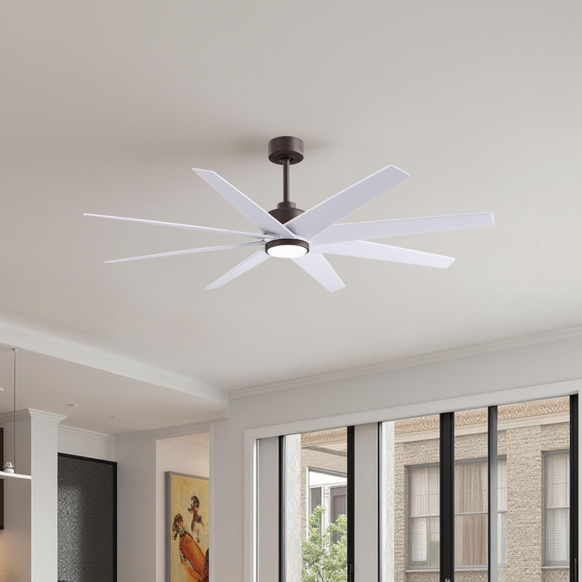 Ariella Outdoor Rated 64 Inch Ceiling Fan with Light Kit by Matthews Fan Company