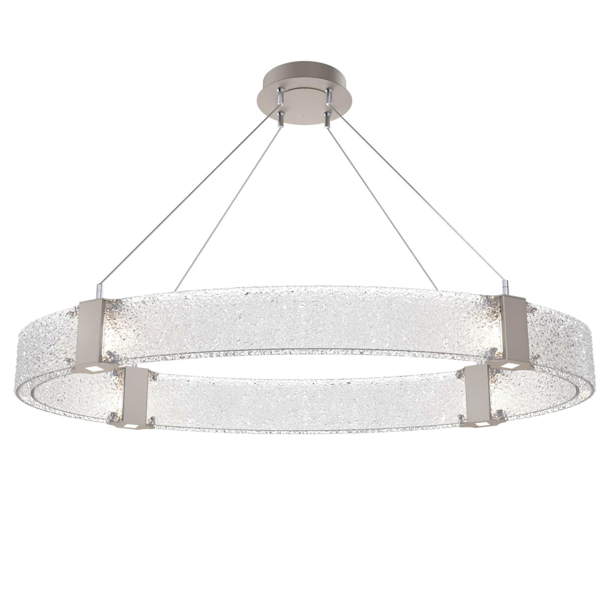 Shown in Metallic Beige Silver finish and Clear Rimelight glass